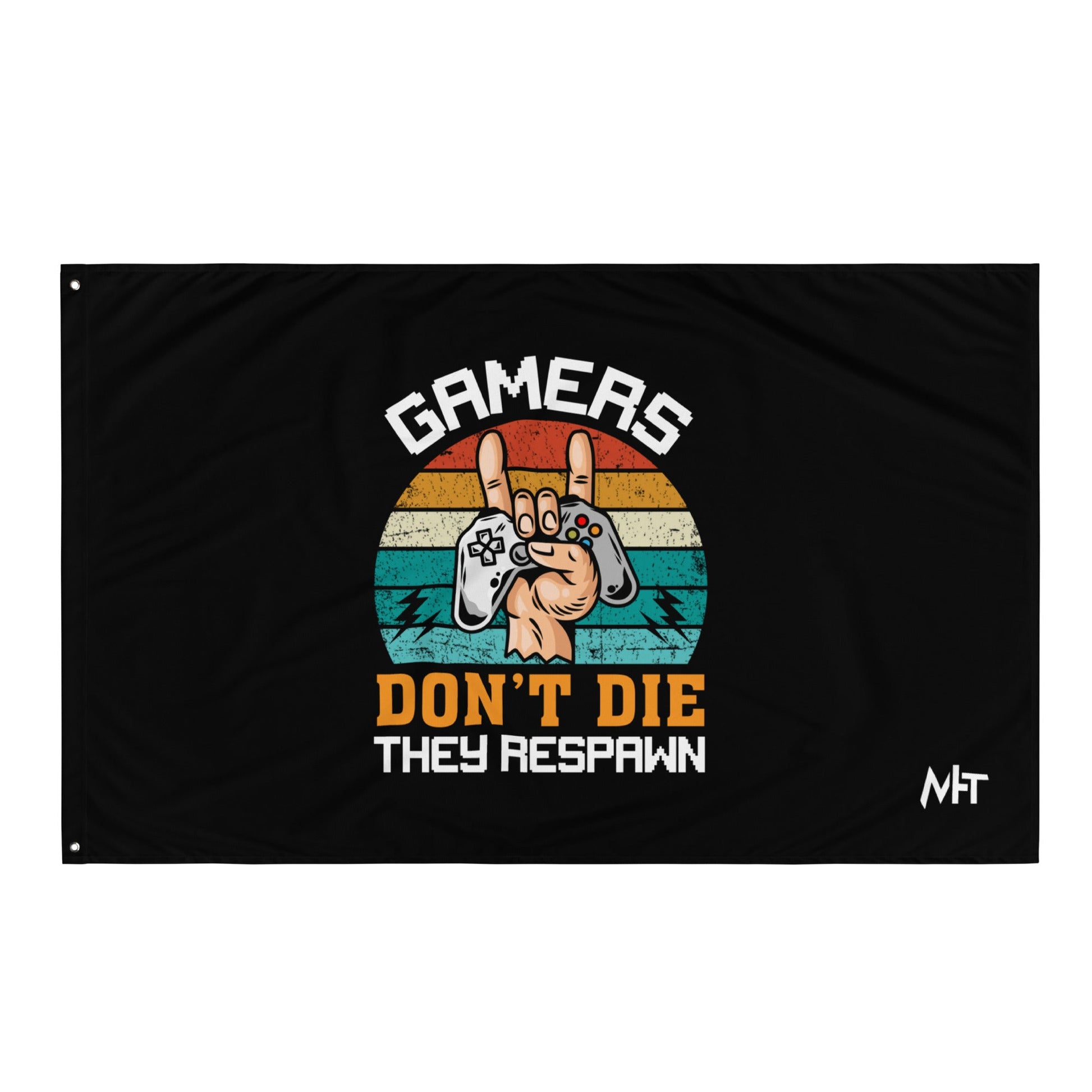 Gamers don't Die, they Respawn - Flag by DarkByteGear