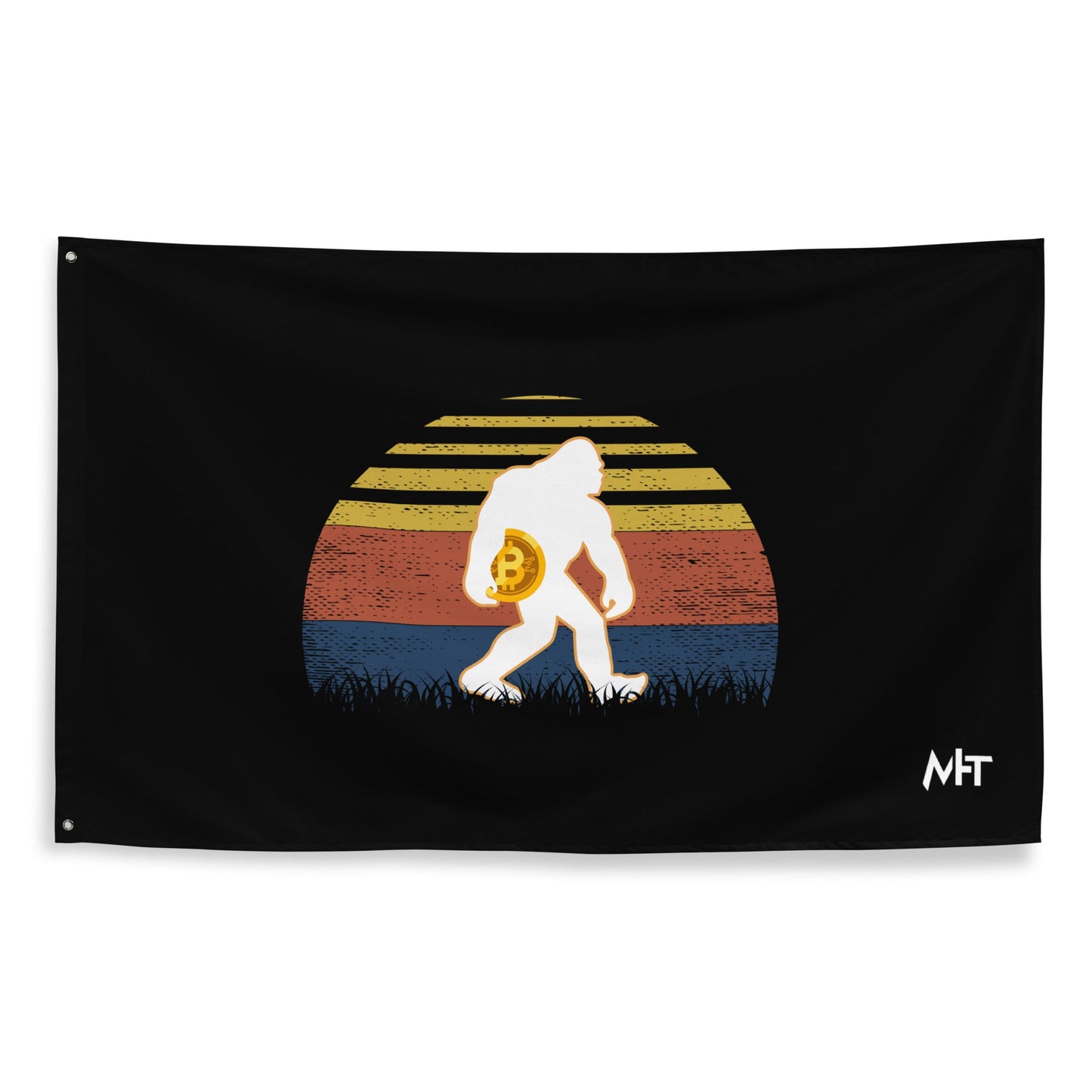 Retro Bitcoin - Flag by DarkByteGear