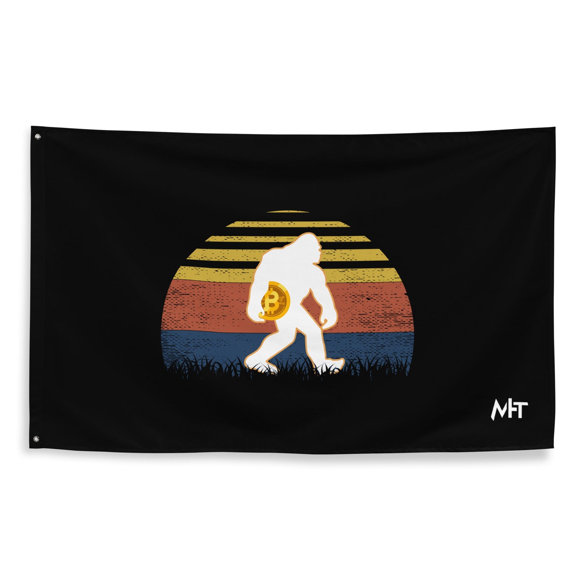 Retro Bitcoin - Flag by DarkByteGear