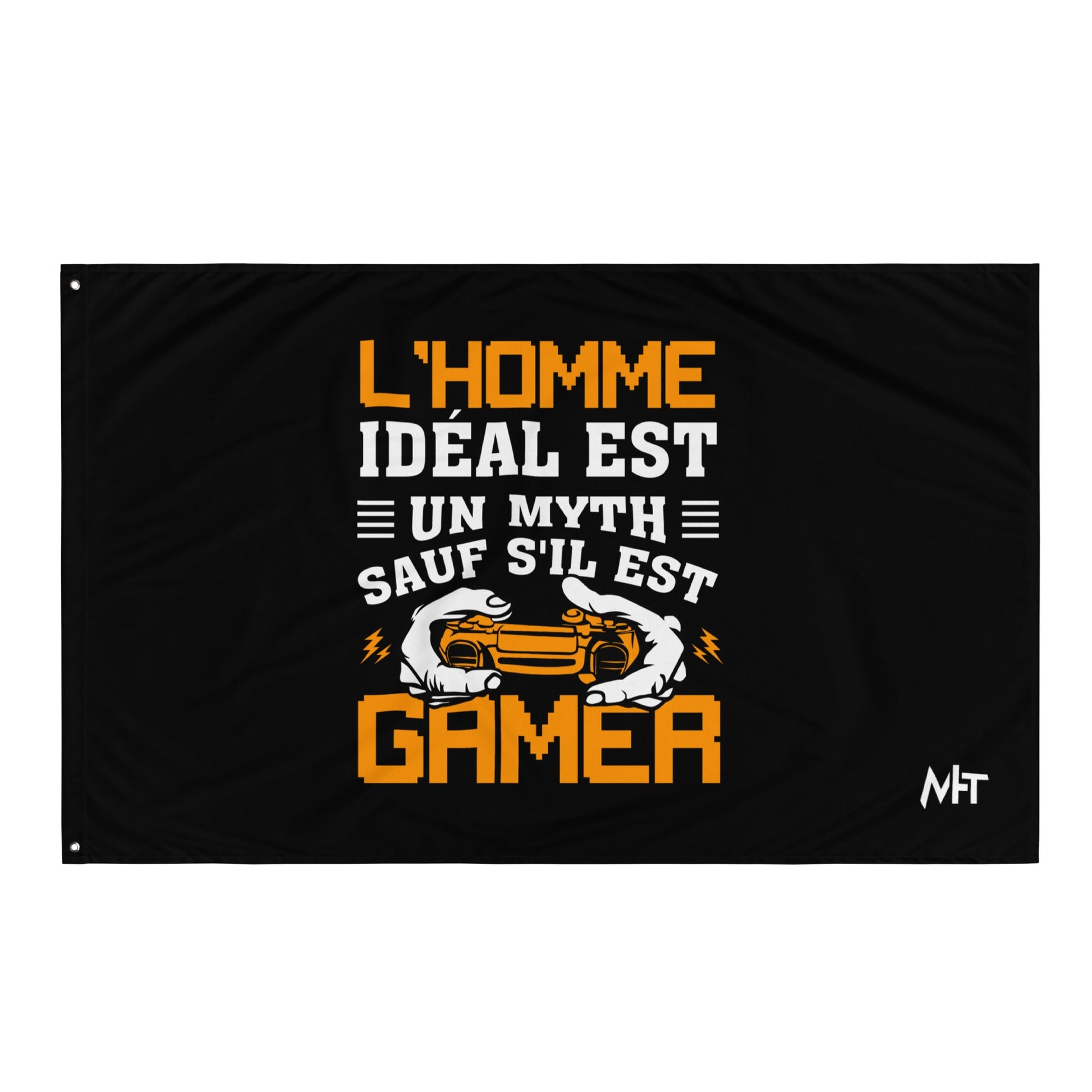 L'HOMME IDEAL EST UN MYTH SAUT SILEST GAMER - Flag by DarkByteGear