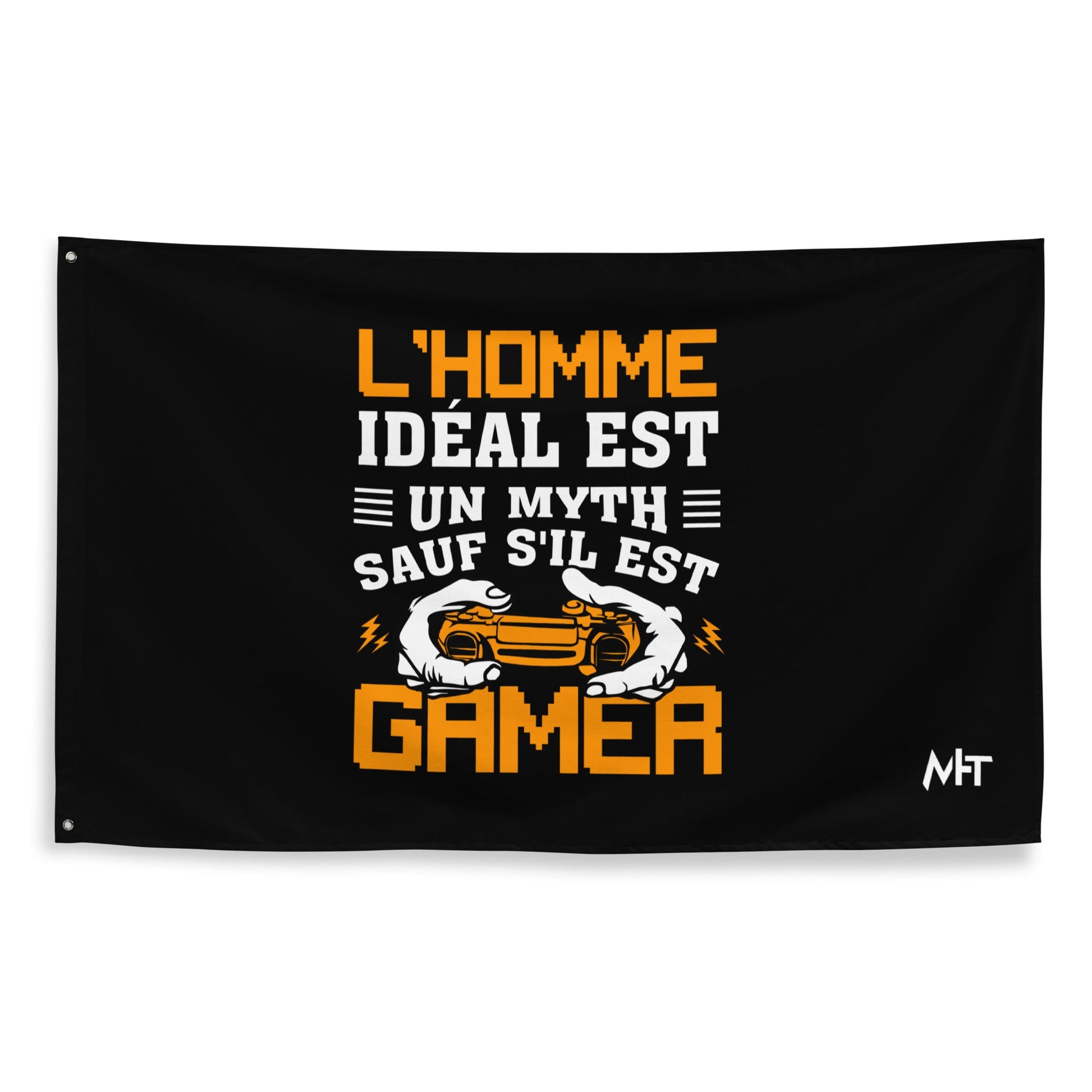 L'HOMME IDEAL EST UN MYTH SAUT SILEST GAMER - Flag by DarkByteGear
