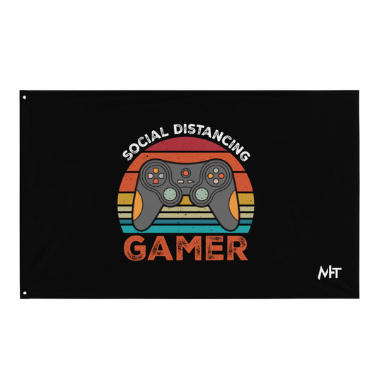 Social Distancing Gamer - Flag by DarkByteGear