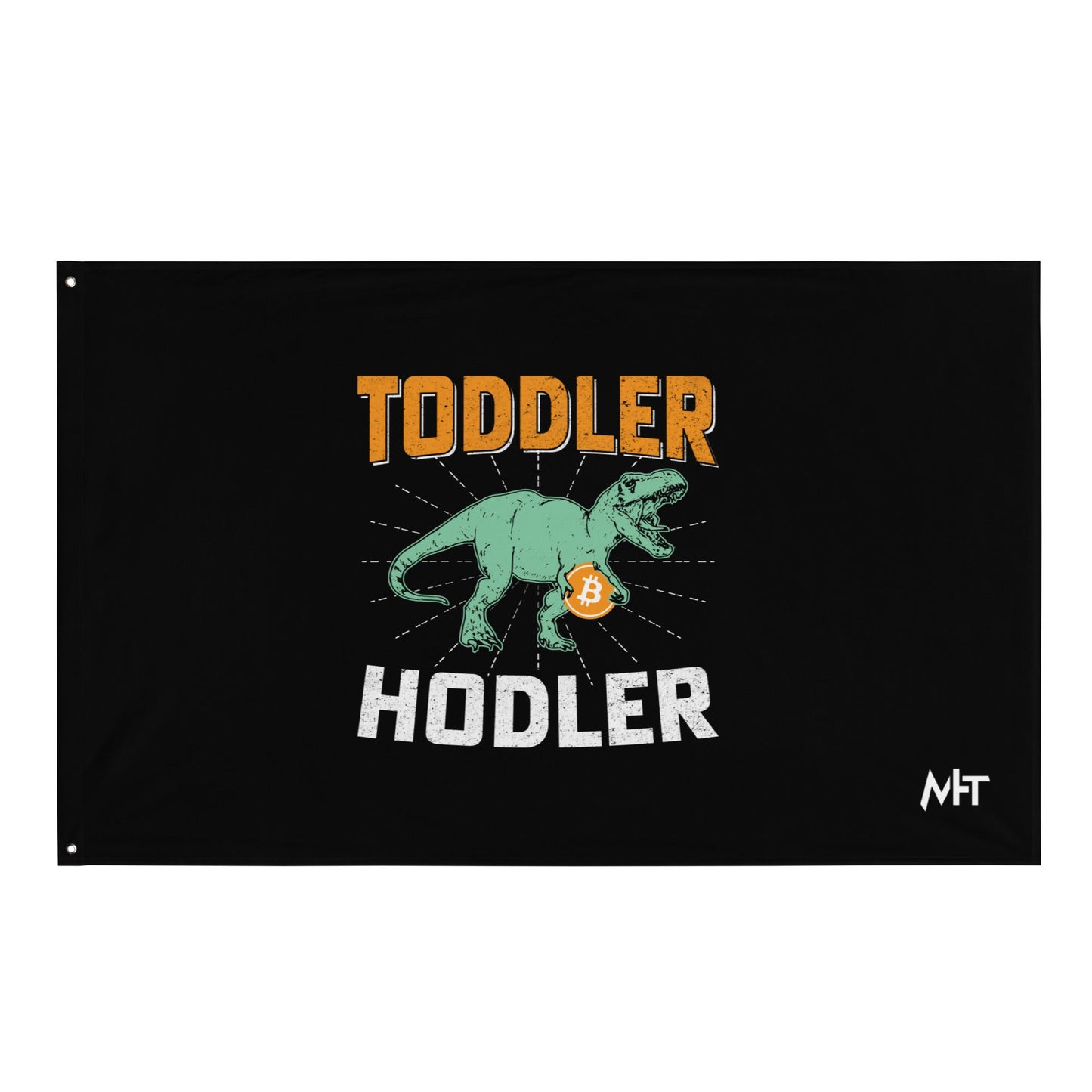 Toddler Bitcoin T-rex Holder - Flag by DarkByteGear