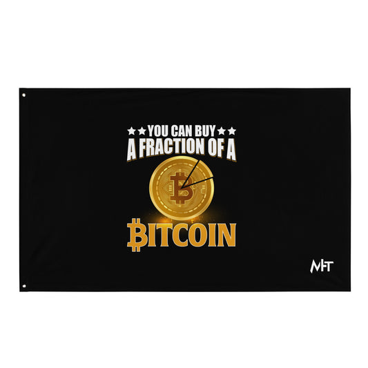 You can Buy a Fraction of a Bitcoin - Flag by DarkByteGear