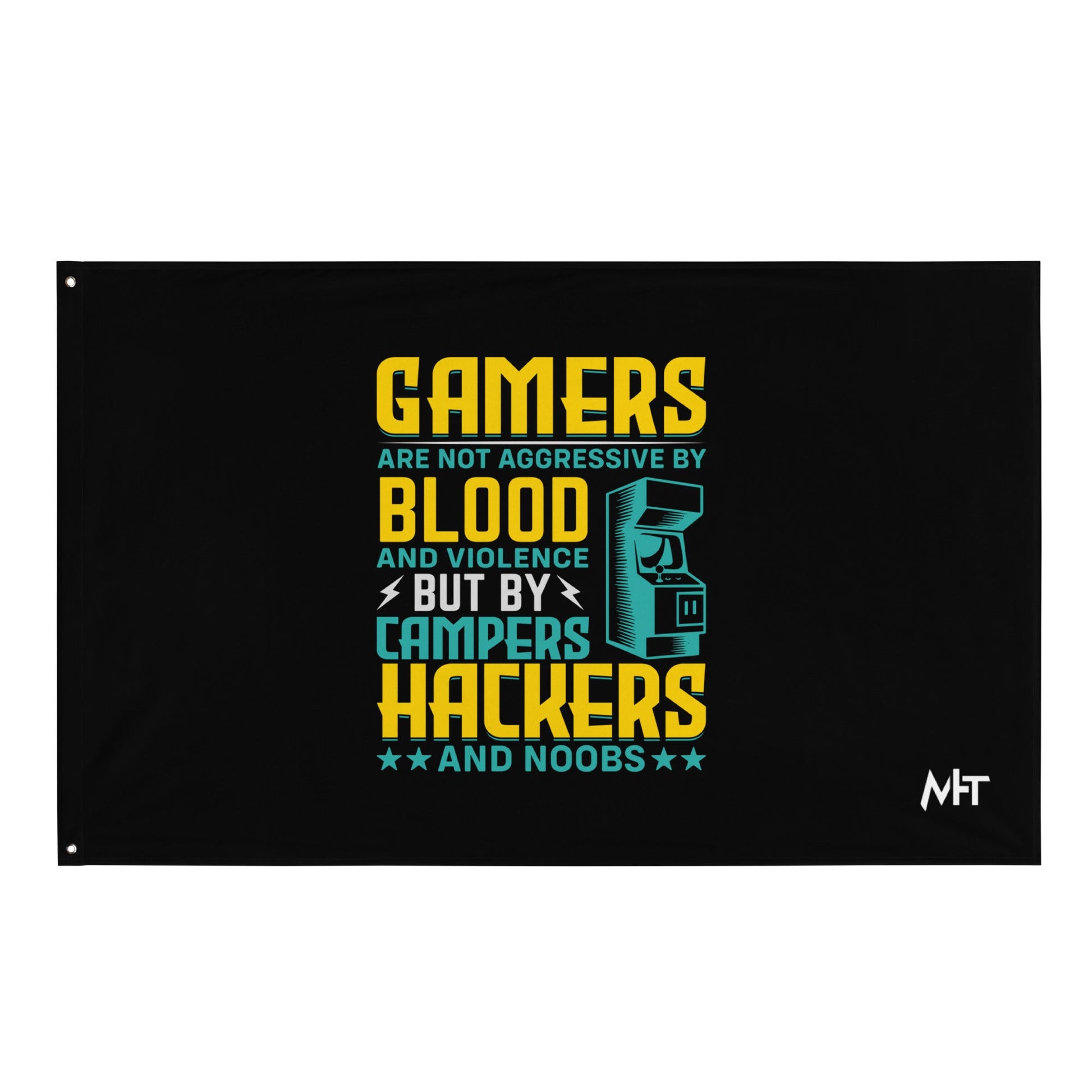 Gamers are not Aggressive by Blood and Violence ( rasel ) - Flag by DarkByteGear