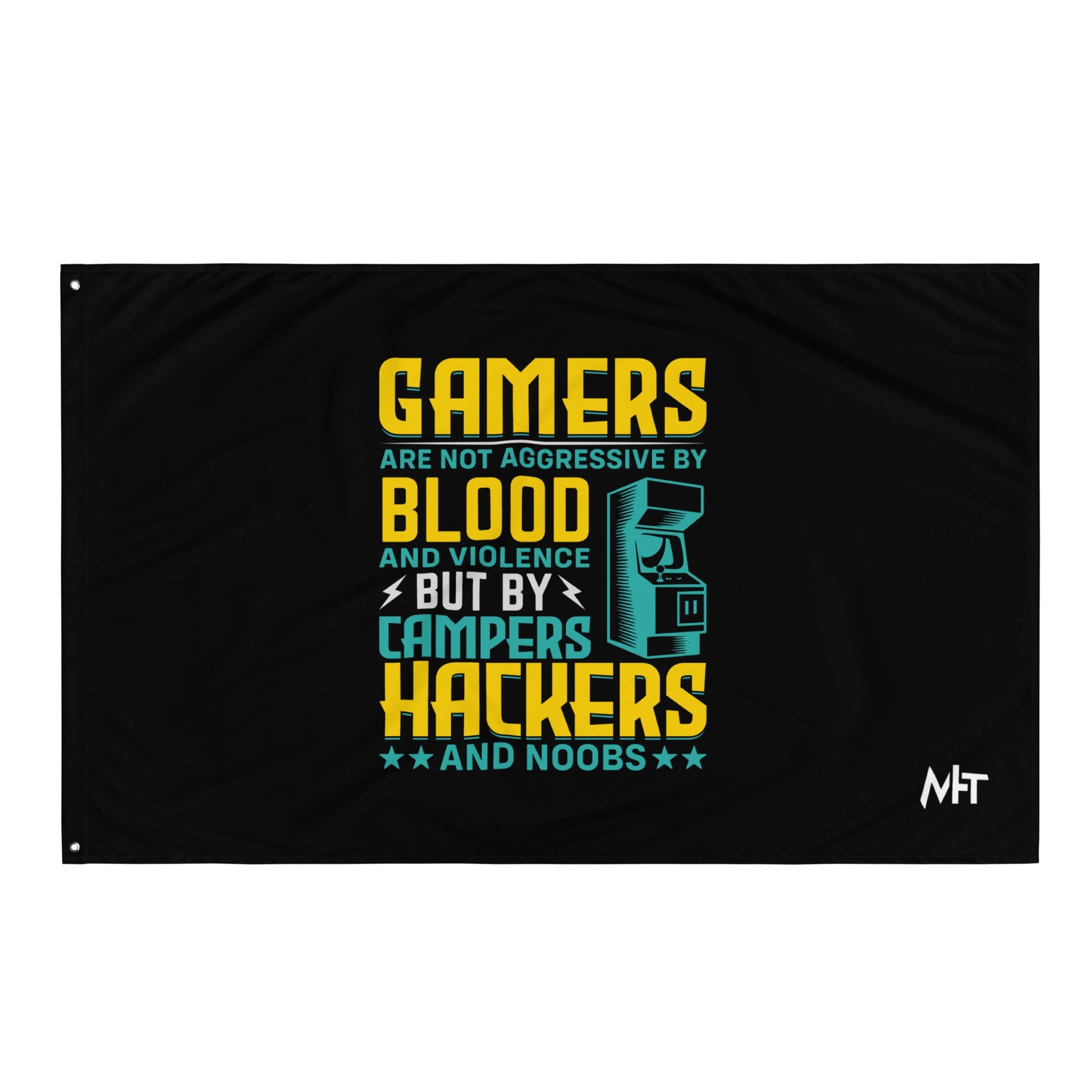 Gamers are not Aggressive by Blood and Violence ( rasel ) - Flag by DarkByteGear