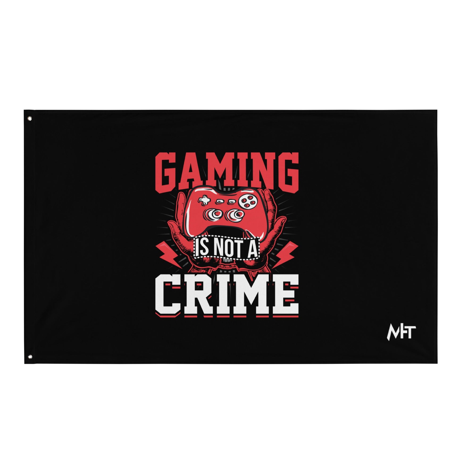 Gaming is not a Crime - Flag by DarkByteGear