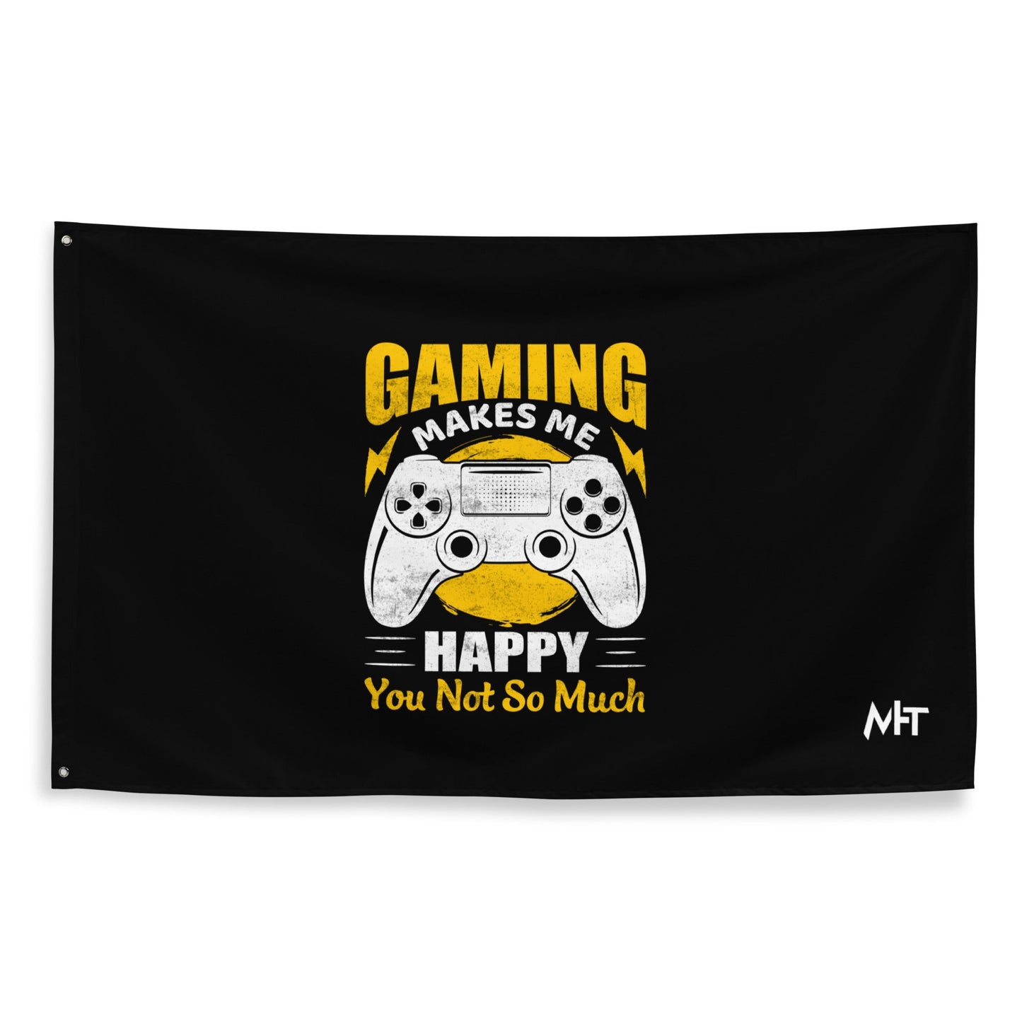 Gaming Makes me Happy (MAHFUZ) - Flag by DarkByteGear