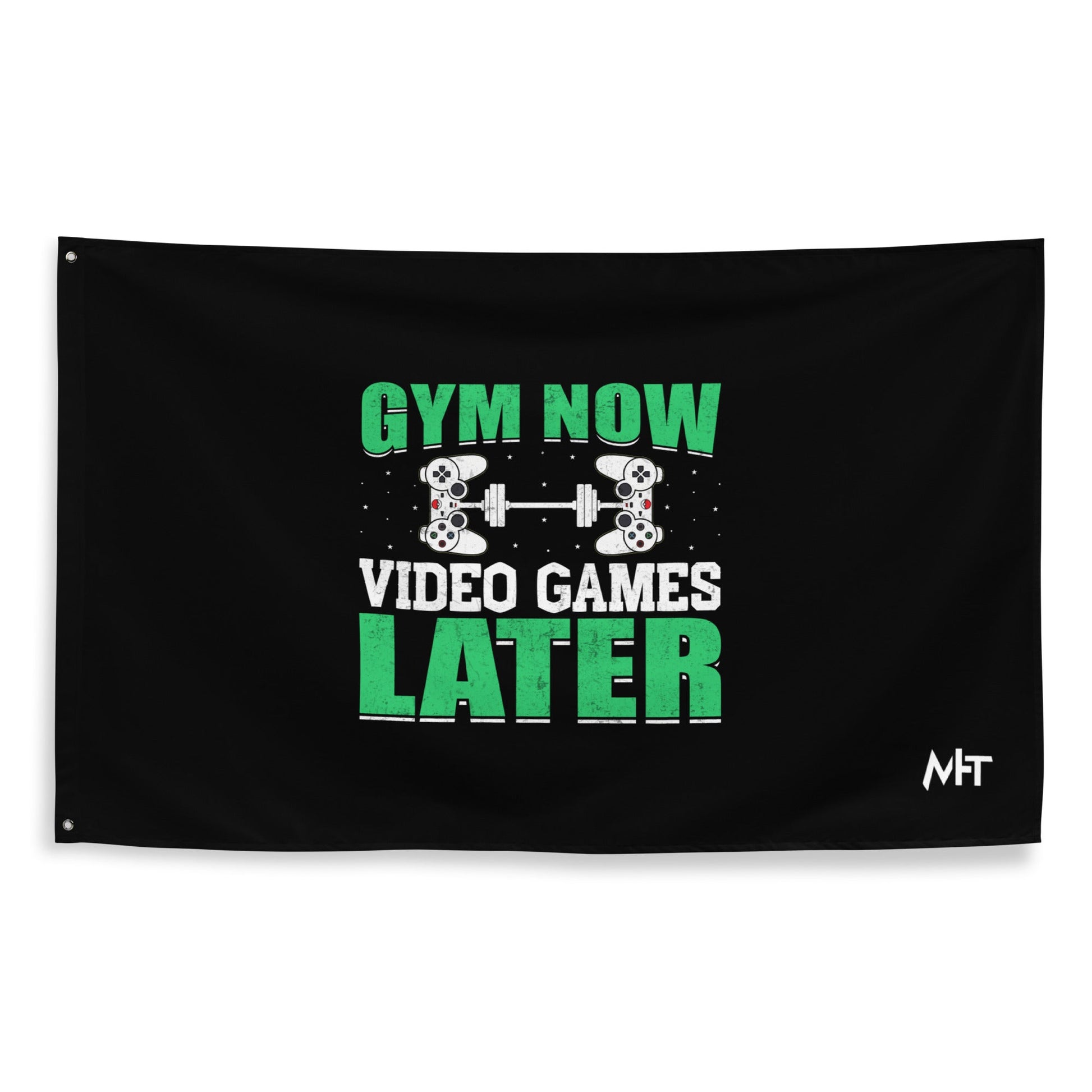 Gym now, Video Games Later - Flag by DarkByteGear
