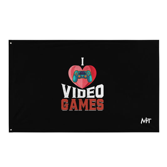I love Video Games - Flag by DarkByteGear