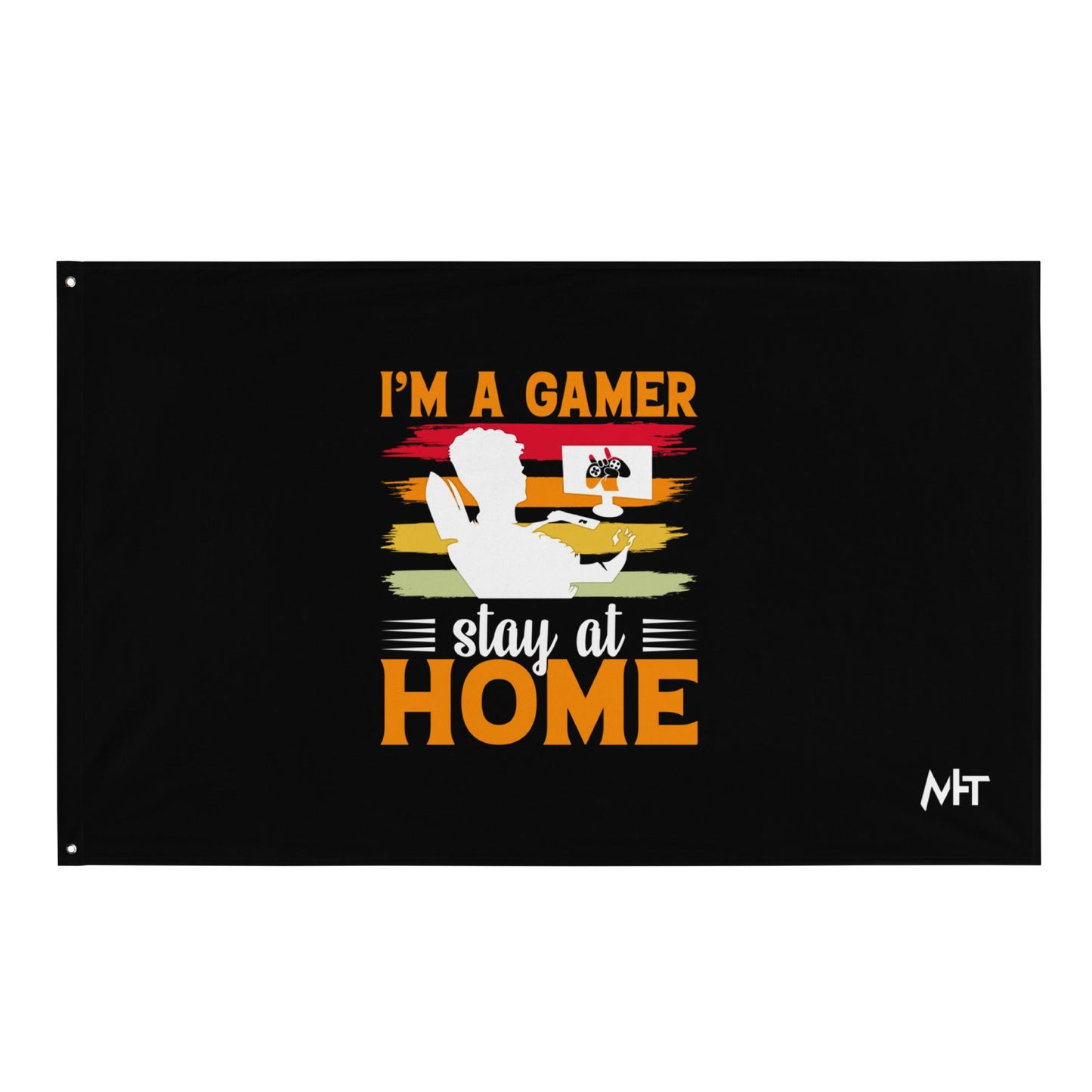 I am a Gamer Stay at Home - Flag by DarkByteGear
