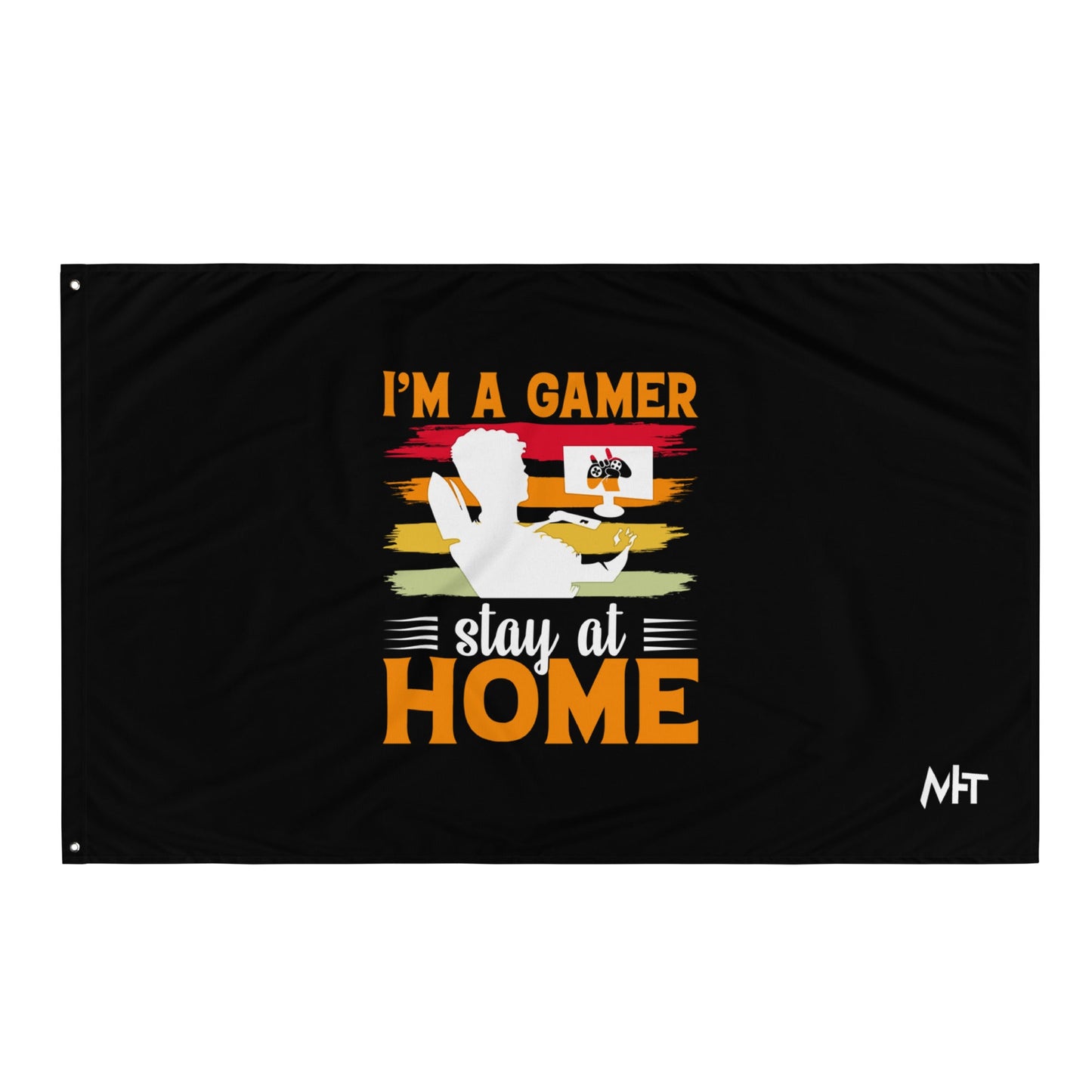 I am a Gamer Stay at Home - Flag by DarkByteGear