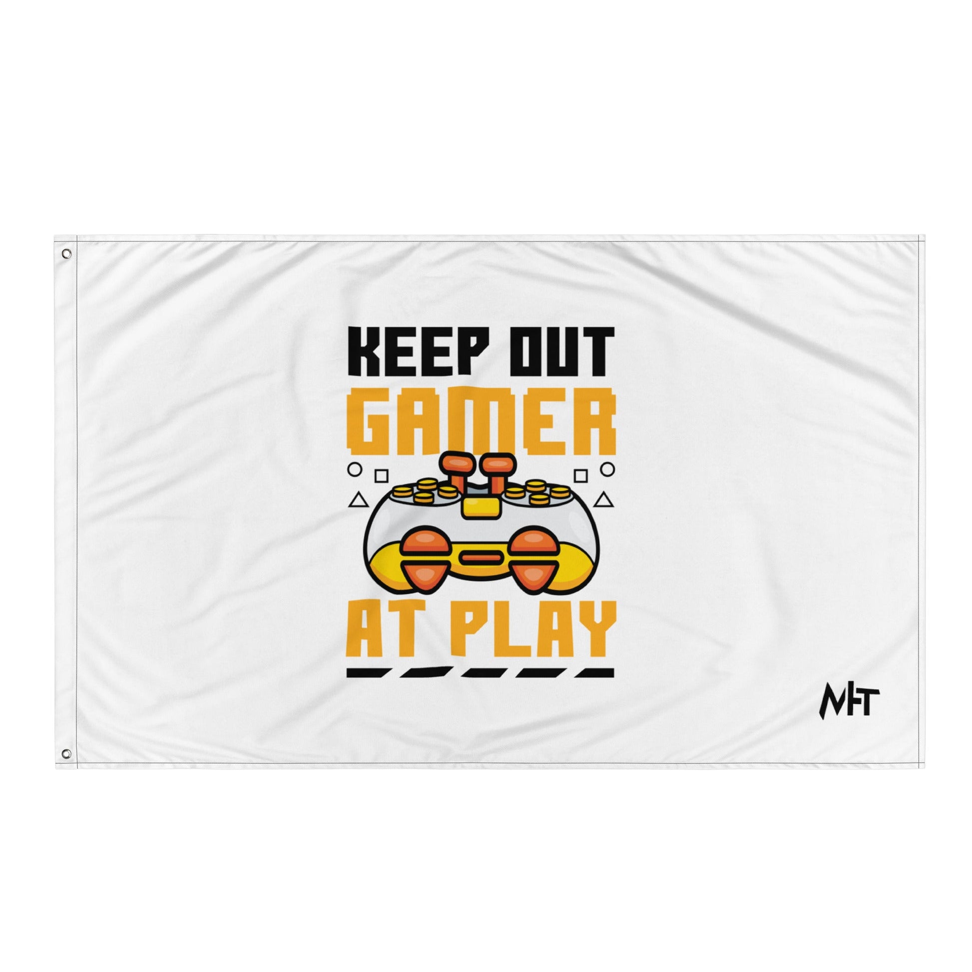 Keep Out Gamer At Play Rima 7 in Dark Text - Flag by DarkByteGear