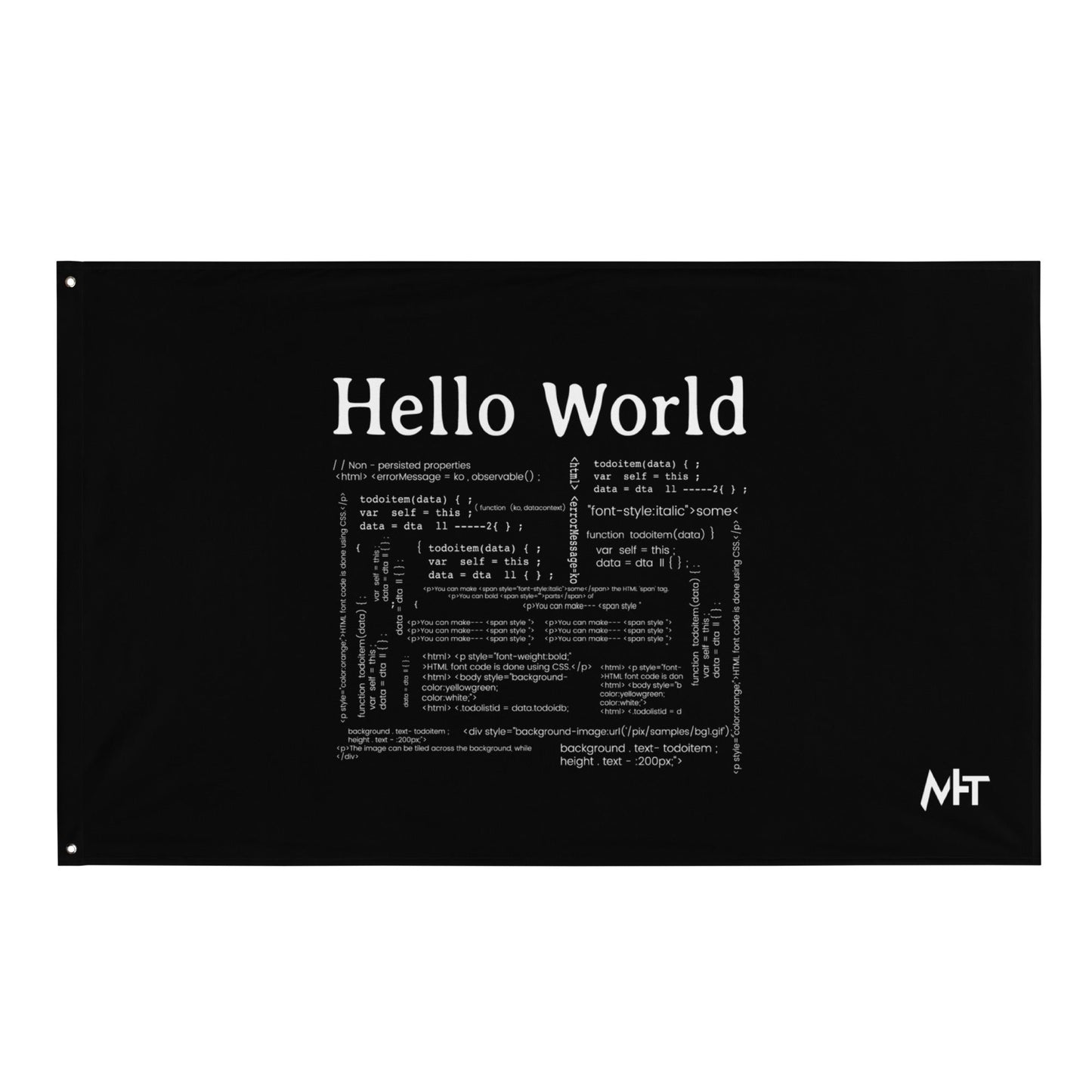 Hello World Computer Programming - Flag by DarkByteGear