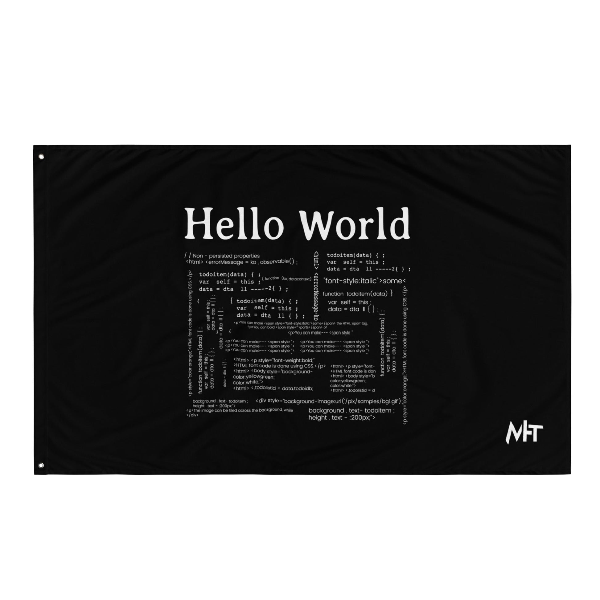 Hello World Computer Programming - Flag by DarkByteGear