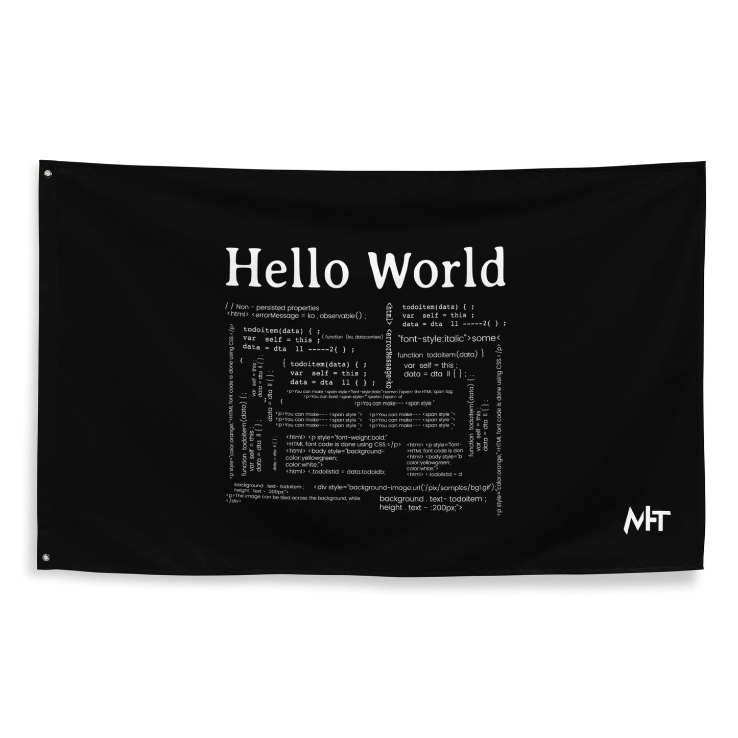Hello World Computer Programming - Flag by DarkByteGear