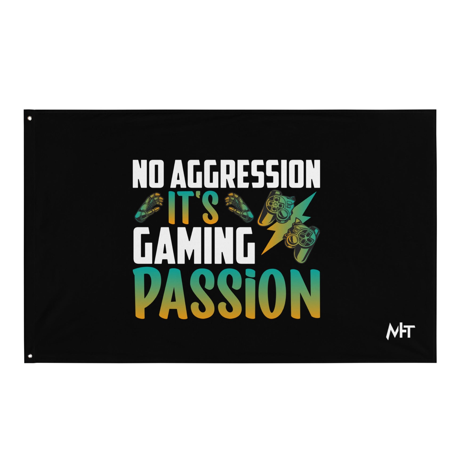 No Aggression, It's Gaming Passion - Flag by DarkByteGear