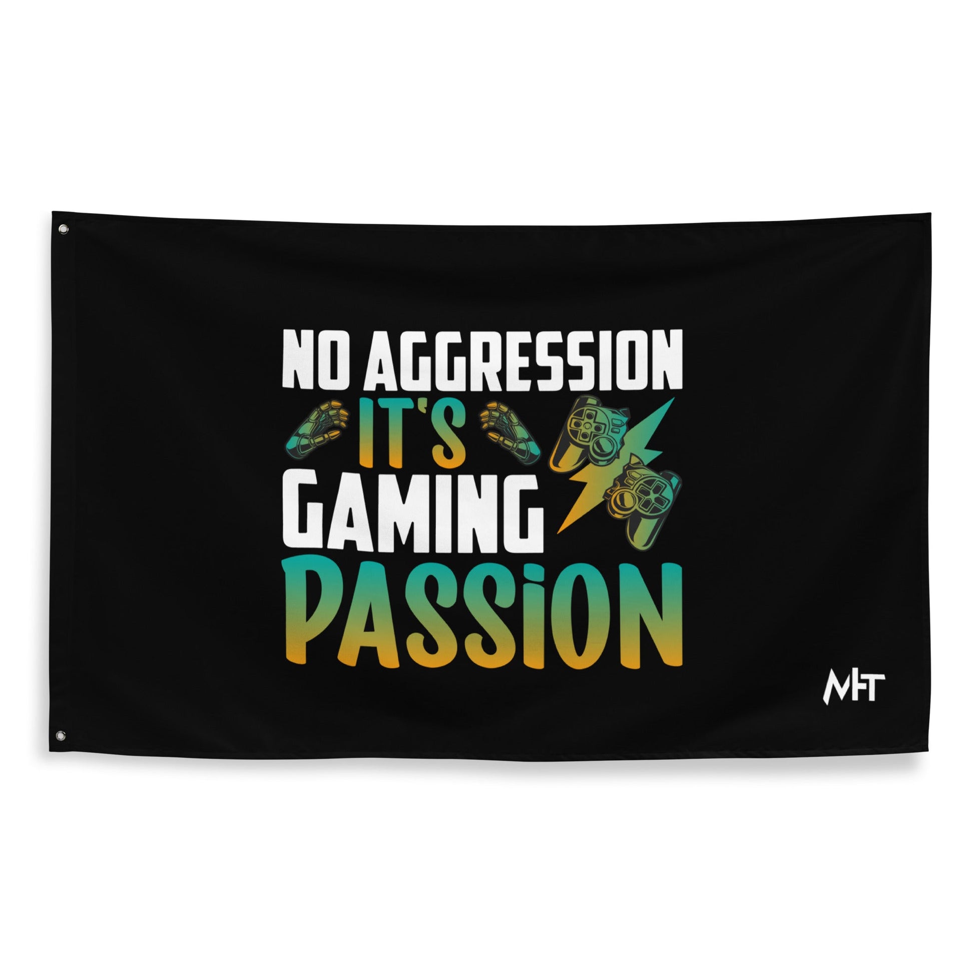 No Aggression, It's Gaming Passion - Flag by DarkByteGear