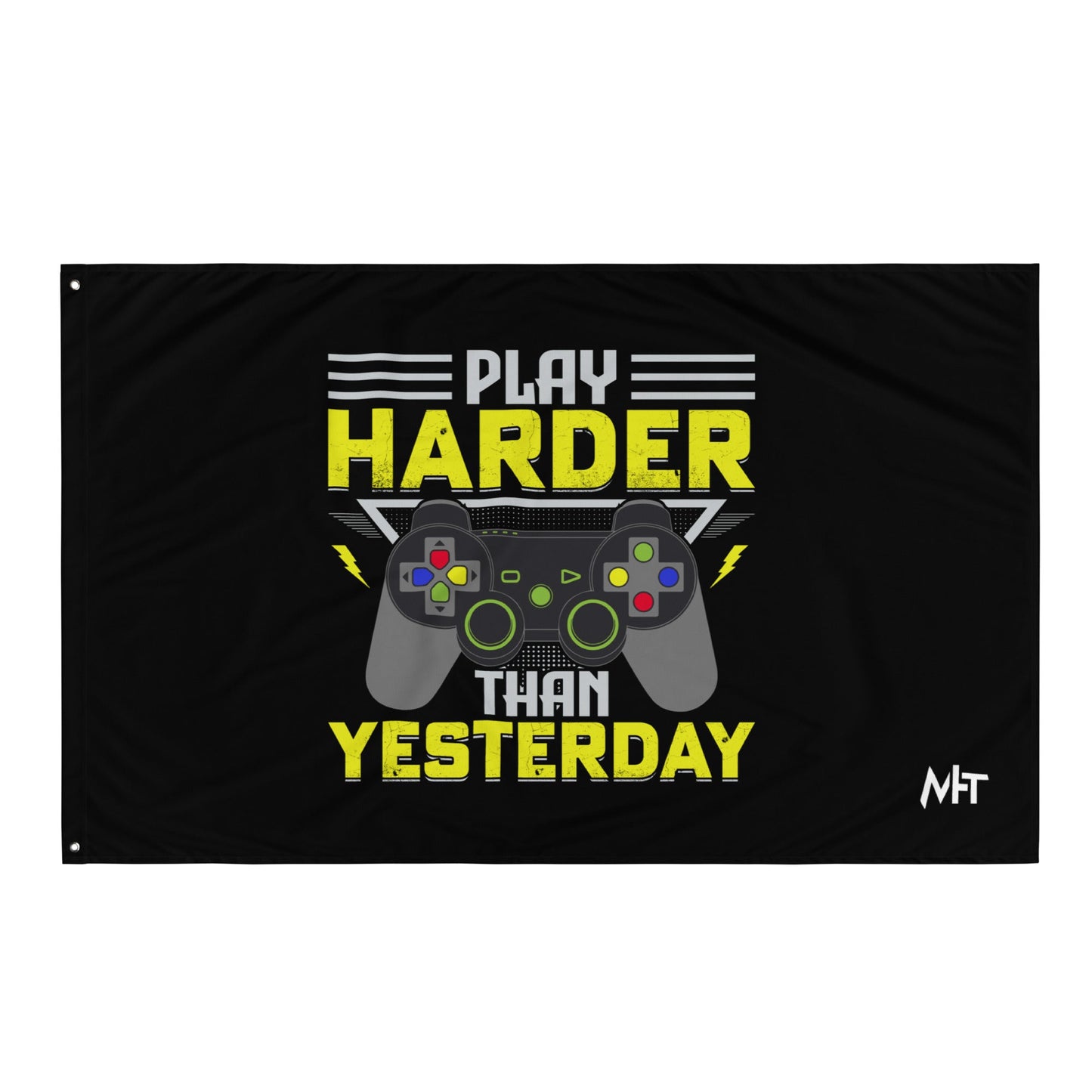 Play harder than Yesterday - Flag by DarkByteGear