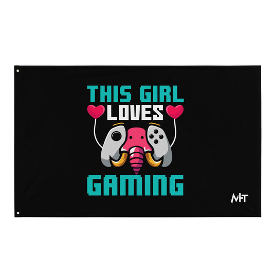 This girl Loves video games ( RiMa ) - Flag by DarkByteGear