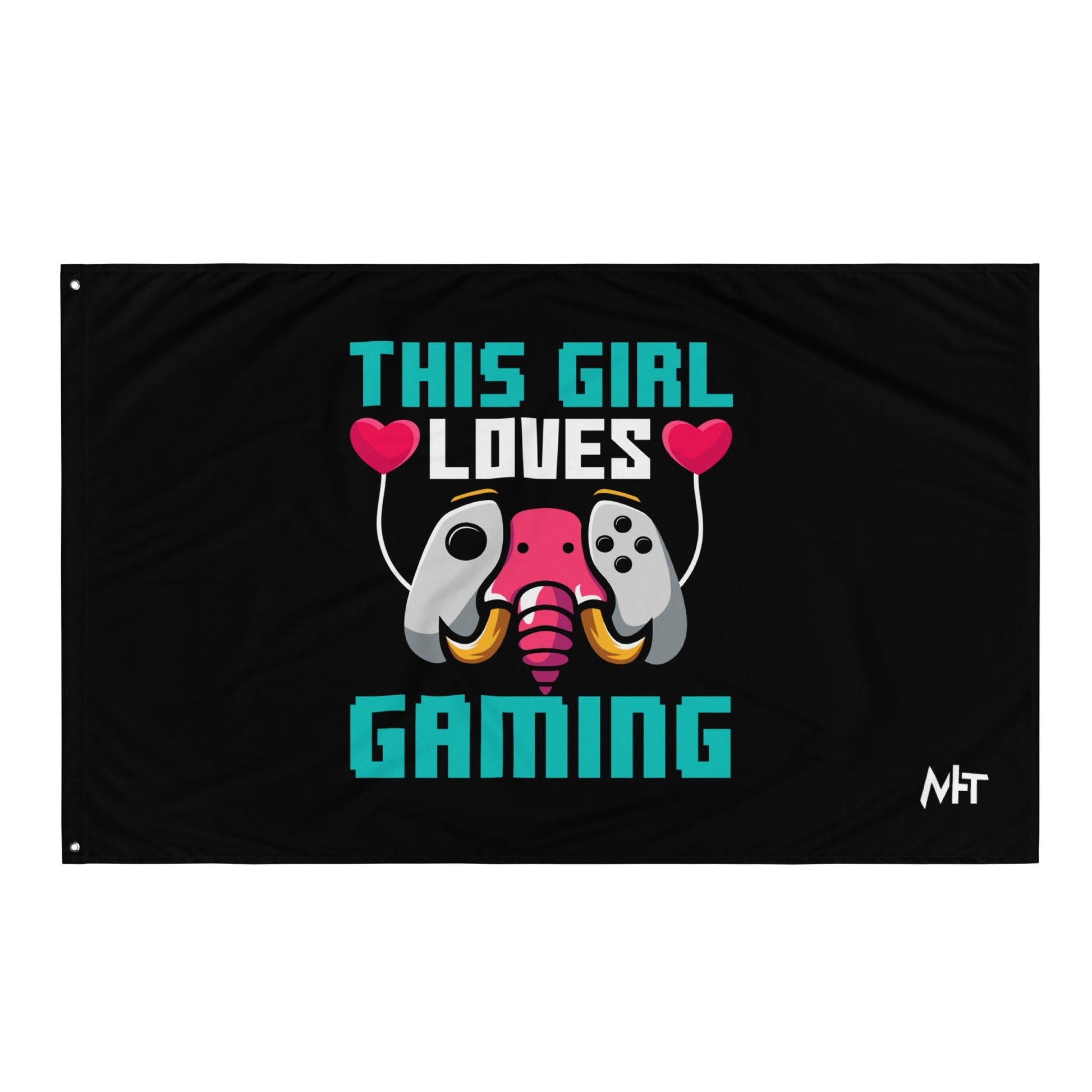 This girl Loves video games ( RiMa ) - Flag by DarkByteGear