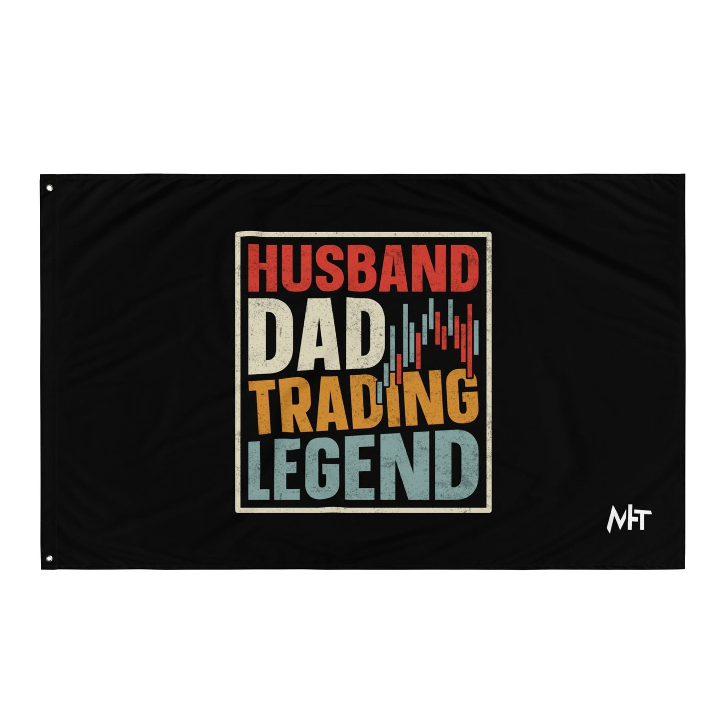 Husband, Dad, Trading Legend - Flag by DarkByteGear