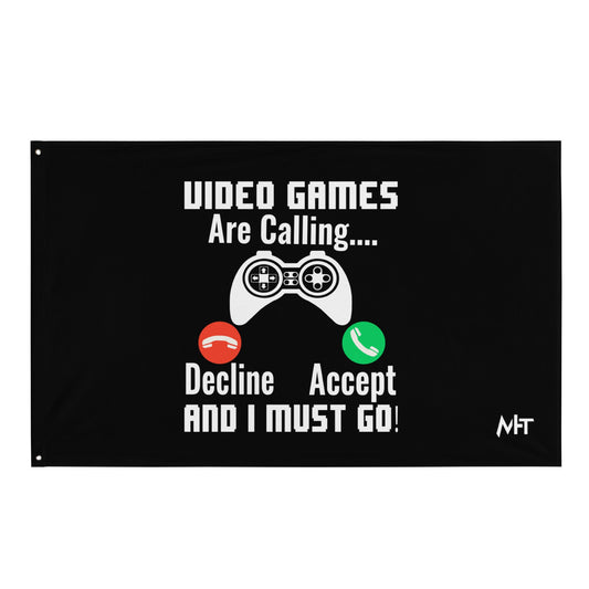 Video Games are Calling and I must Go Rima 18 - Flag by DarkByteGear