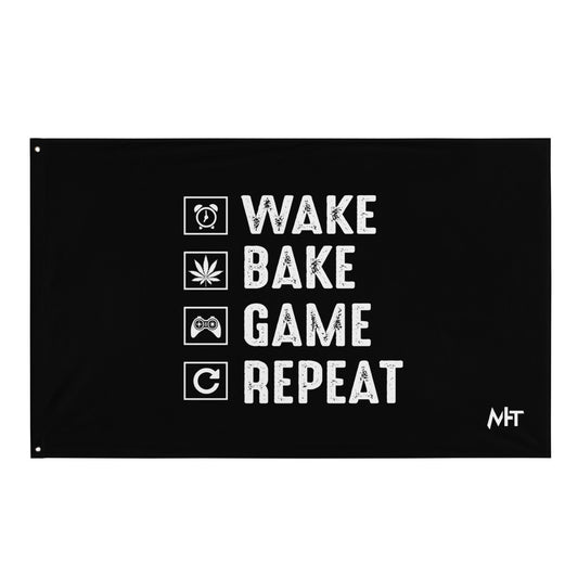 Wake, Bake, Game, Repeat Rima 13 - Flag by DarkByteGear