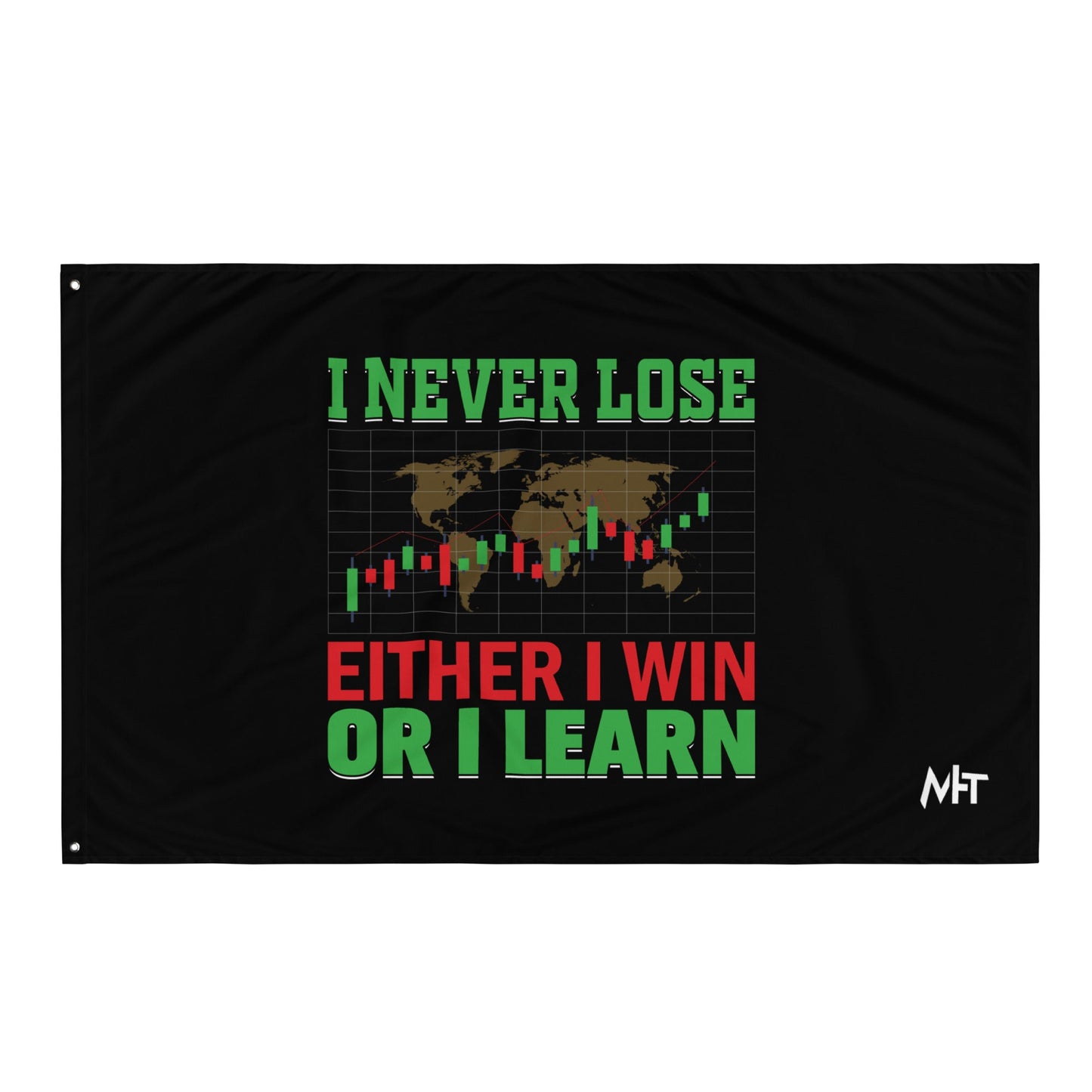 I never Lose: Either I win or I learn V2 - Flag by DarkByteGear