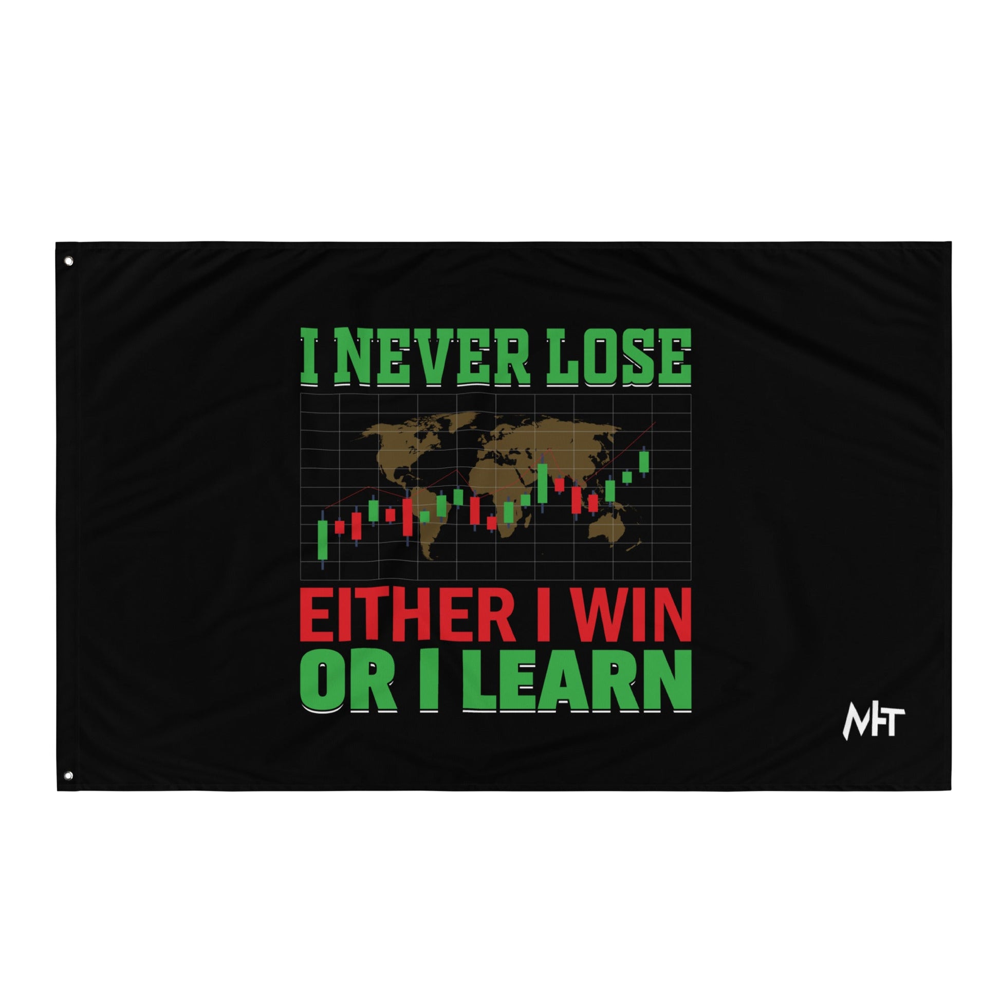 I never Lose: Either I win or I learn V2 - Flag by DarkByteGear