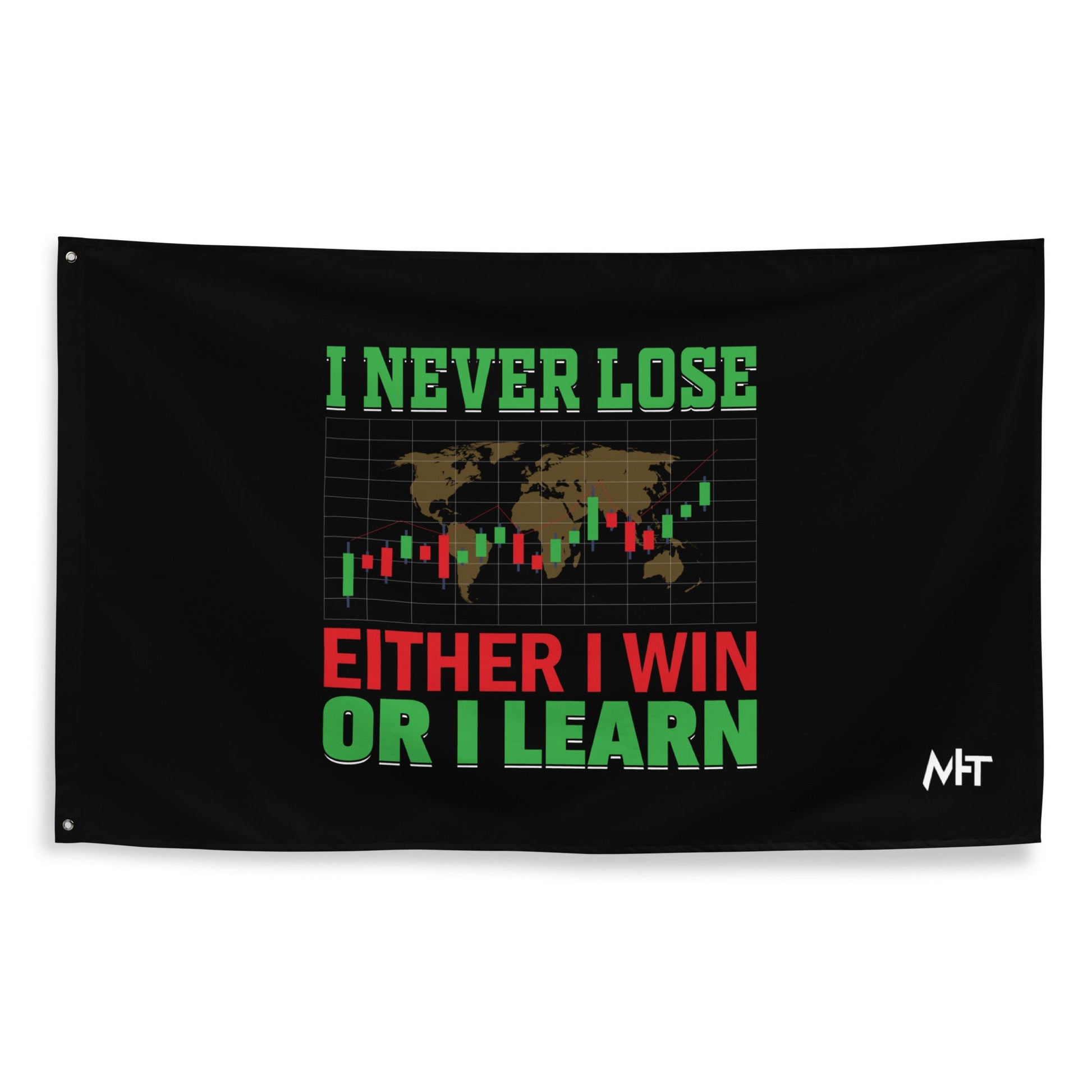 I never Lose: Either I win or I learn V2 - Flag by DarkByteGear
