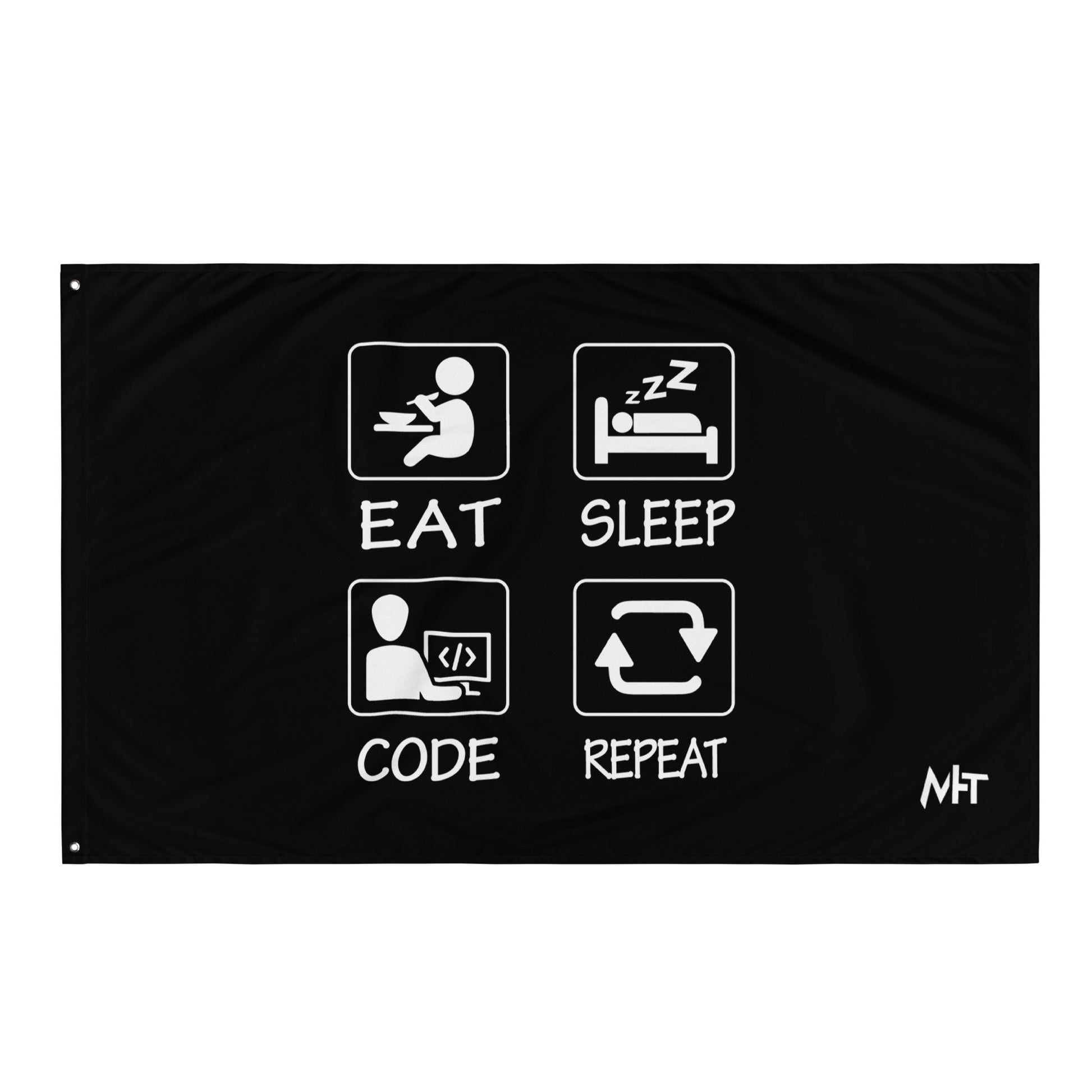 Eat, Sleep, Code, Repeat V1 - Flag by DarkByteGear
