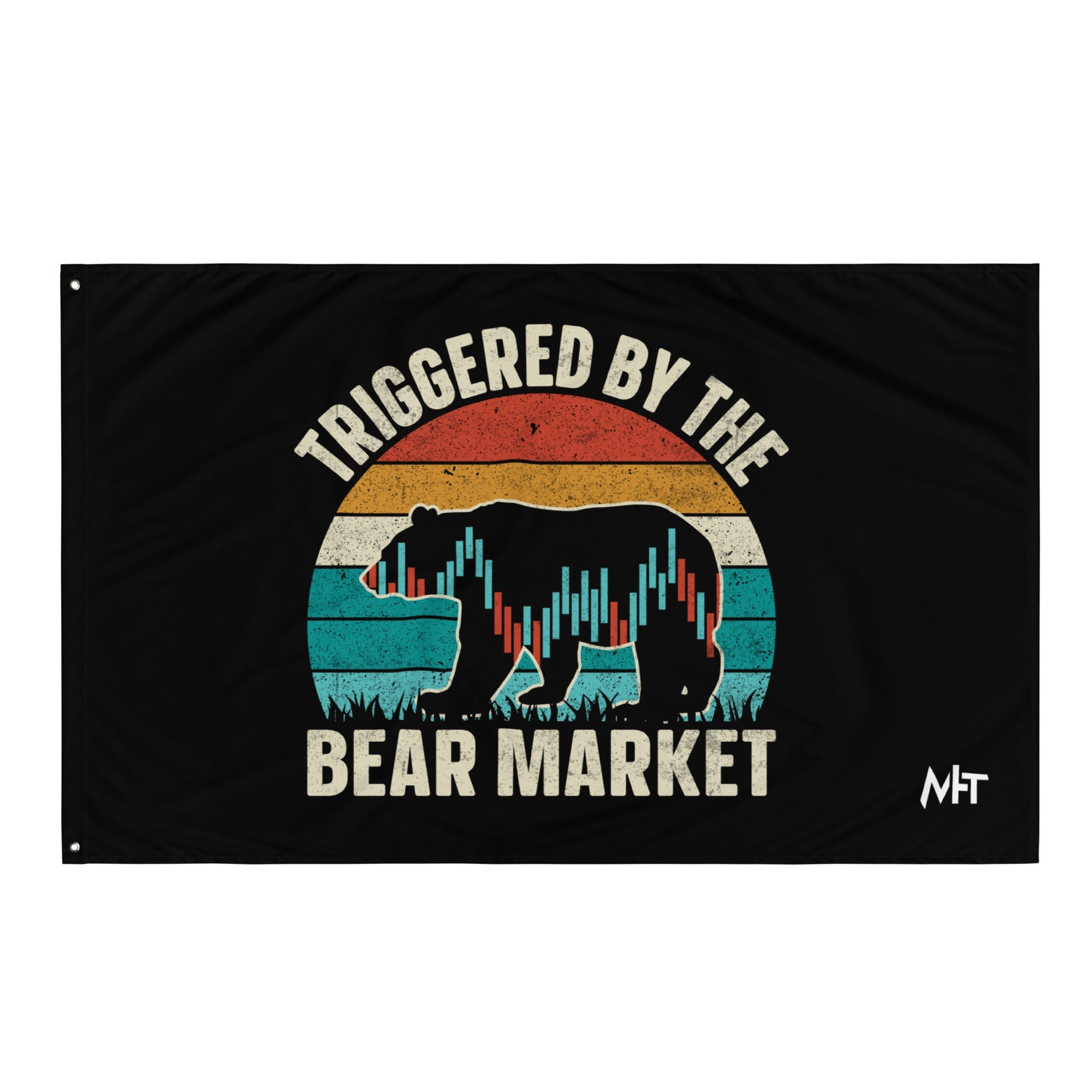 Triggered by the Bear Market - Flag by DarkByteGear