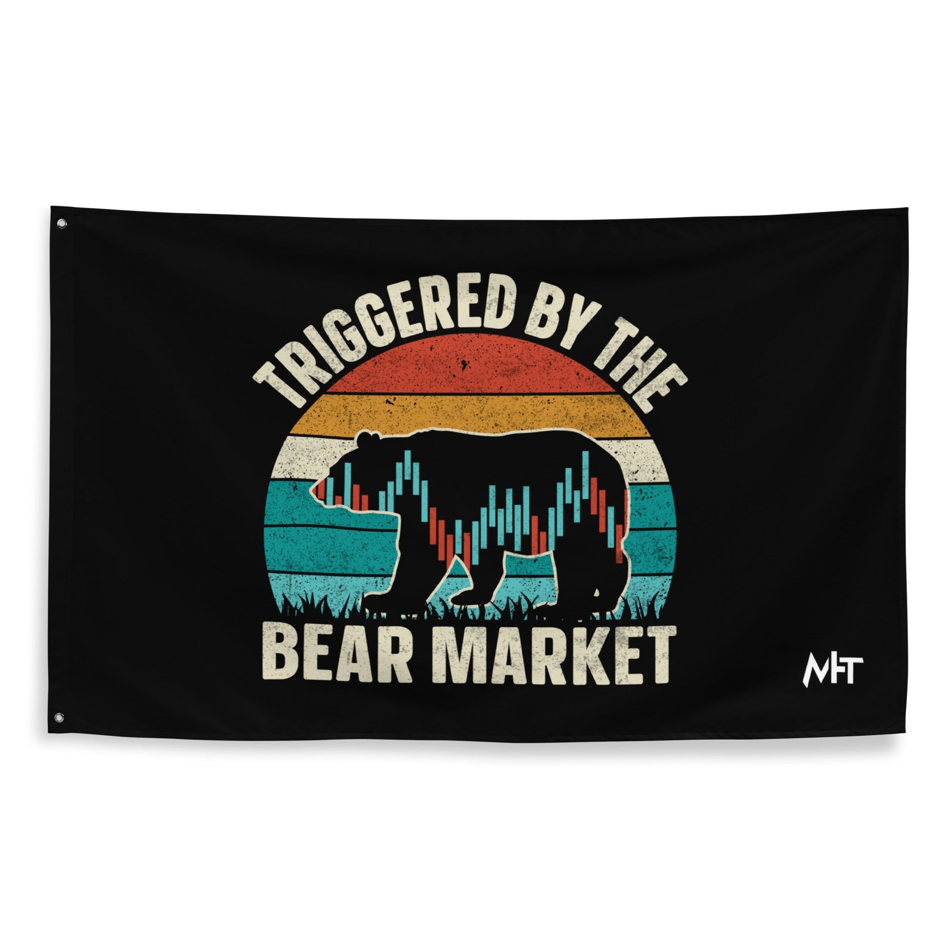 Triggered by the Bear Market - Flag by DarkByteGear