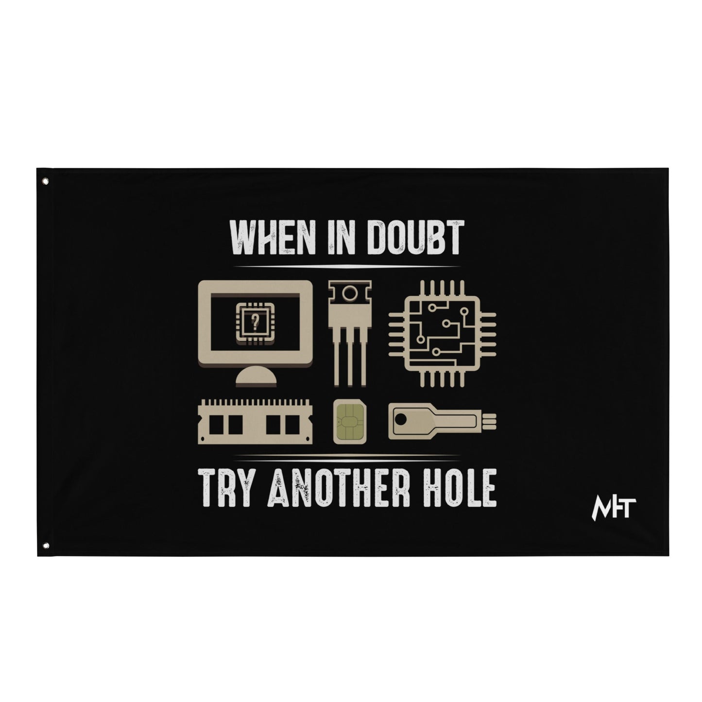 When in doubt, Try another hole V1 - Flag by DarkByteGear