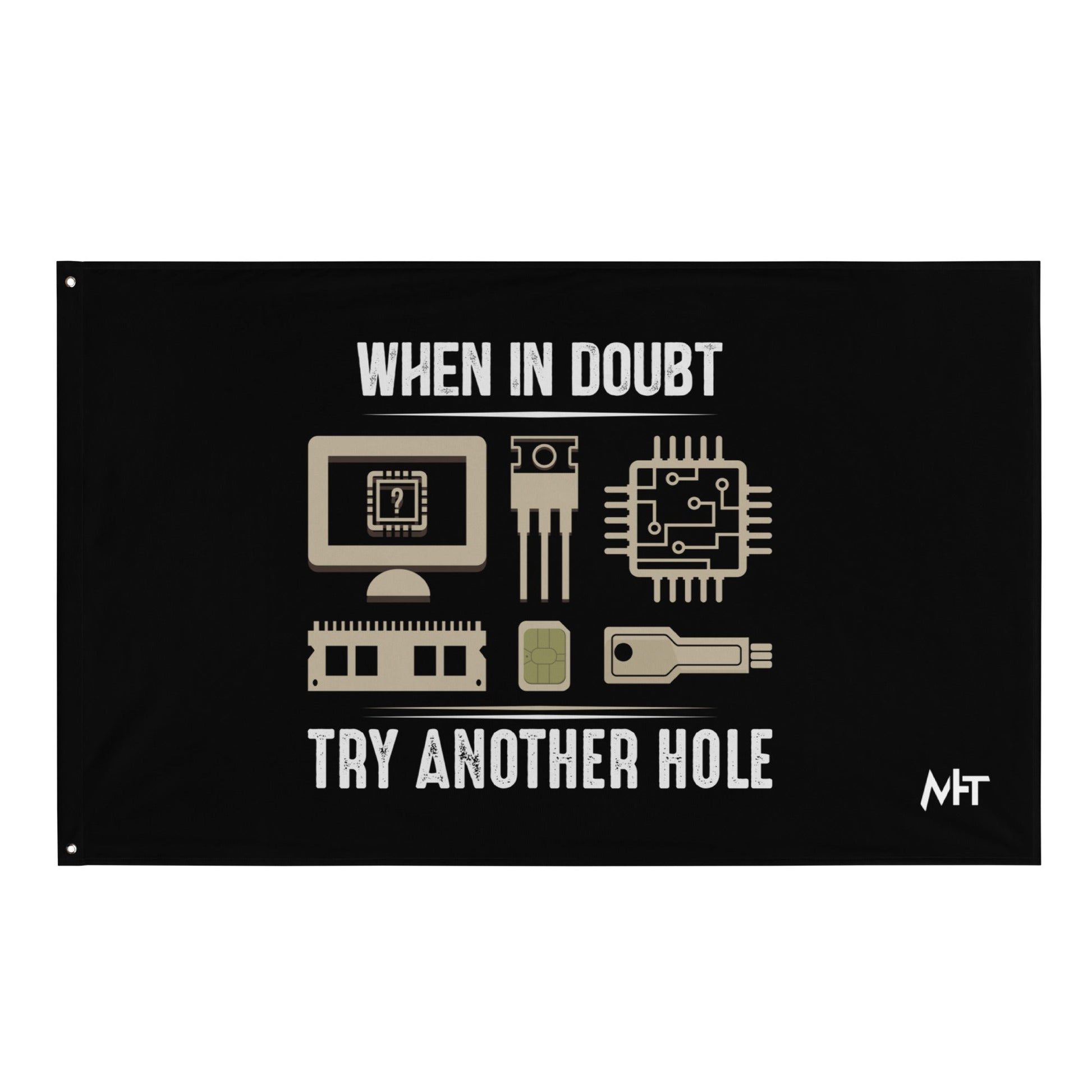 When in doubt, Try another hole V1 - Flag by DarkByteGear