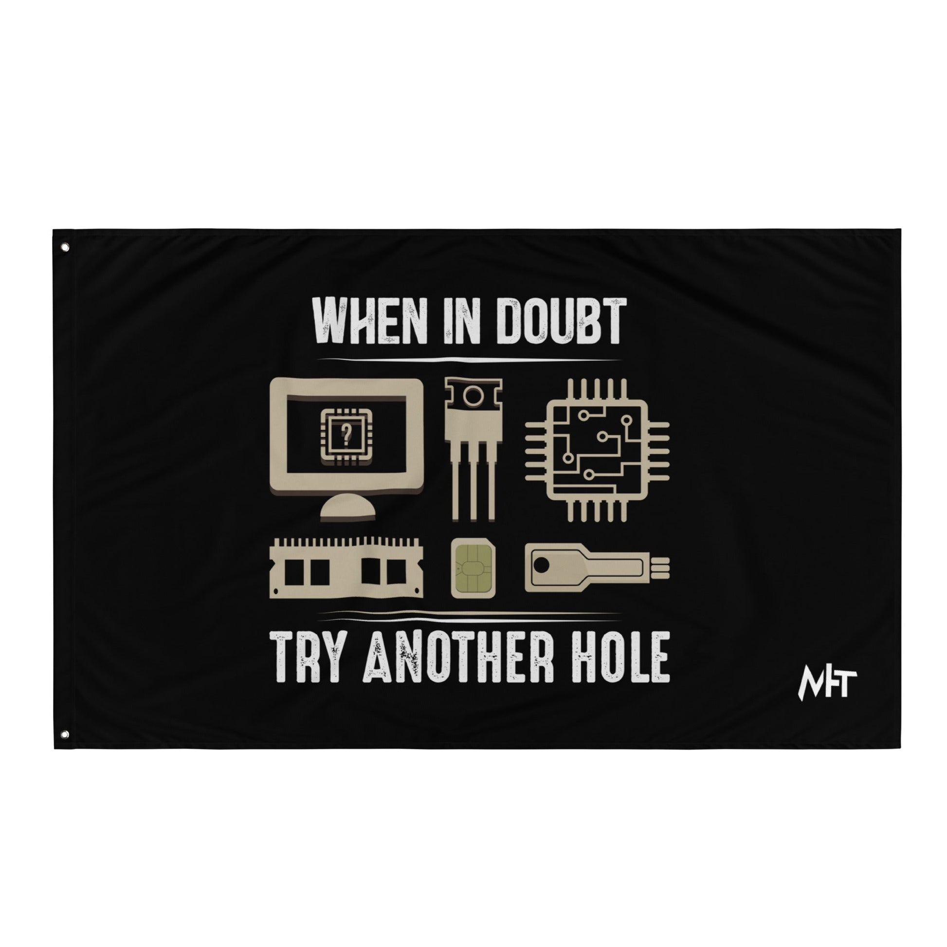When in doubt, Try another hole V1 - Flag by DarkByteGear