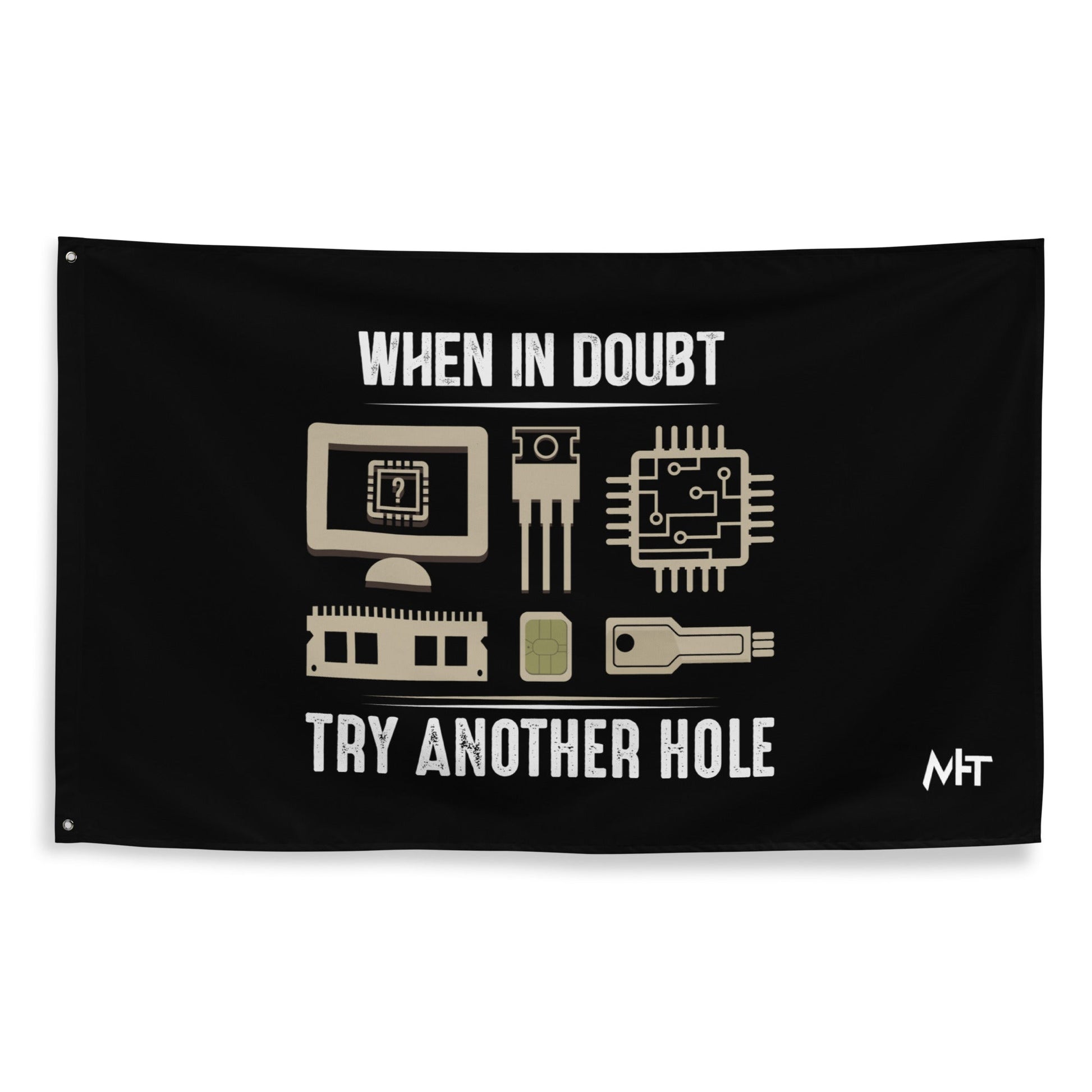 When in doubt, Try another hole V1 - Flag by DarkByteGear