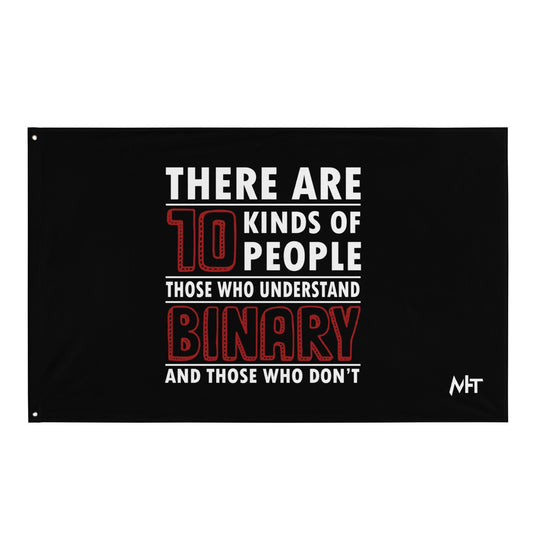There are 10 kinds of People - Flag by DarkByteGear