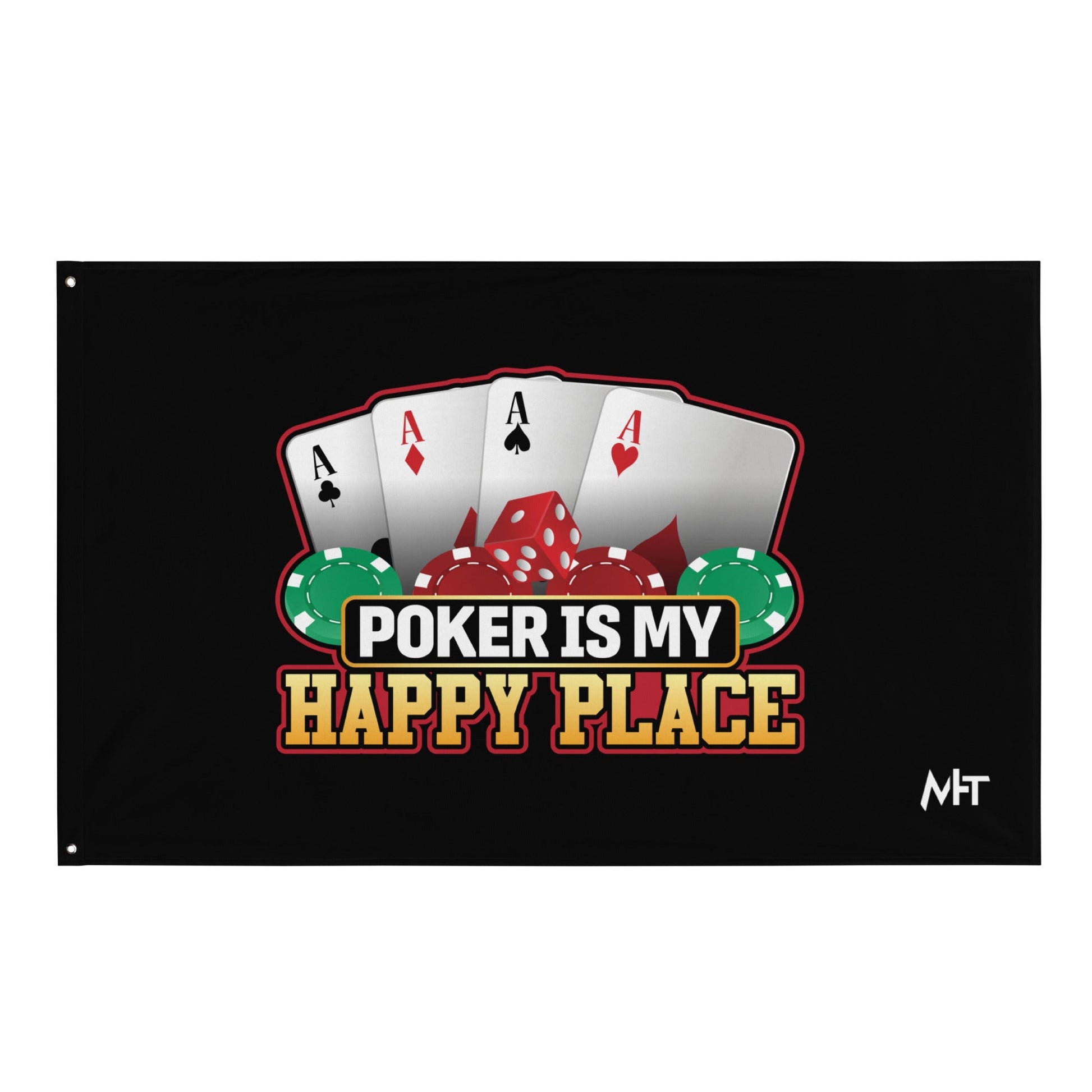 Poker Dad is like a Normal Dad but much Cooler - Flag by DarkByteGear