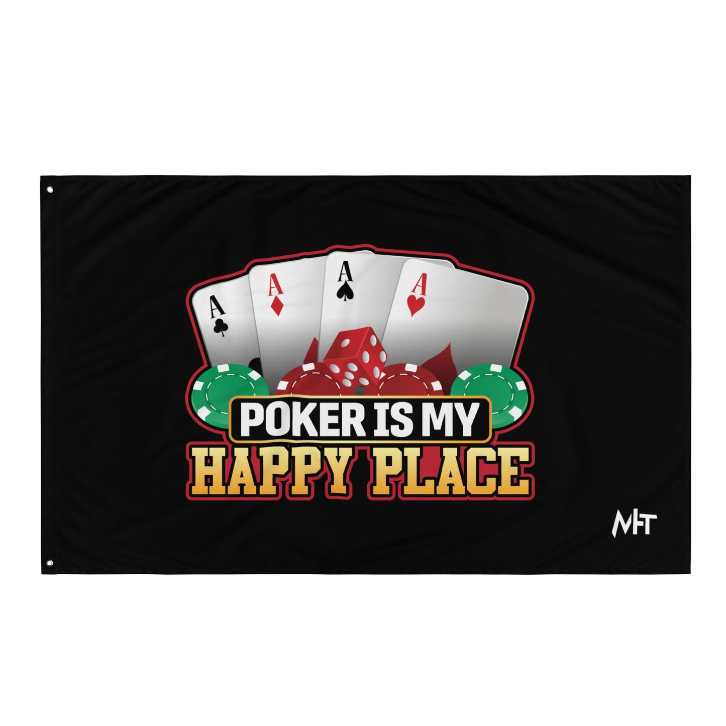 Poker Dad is like a Normal Dad but much Cooler - Flag by DarkByteGear