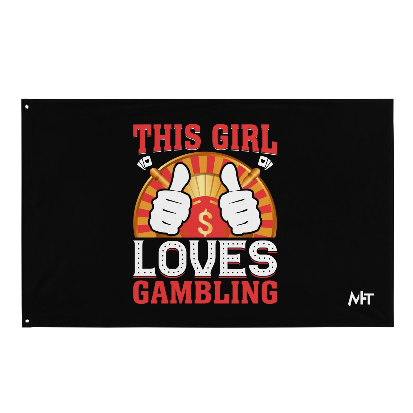 This Girl Loves Gambling - Flag by DarkByteGear