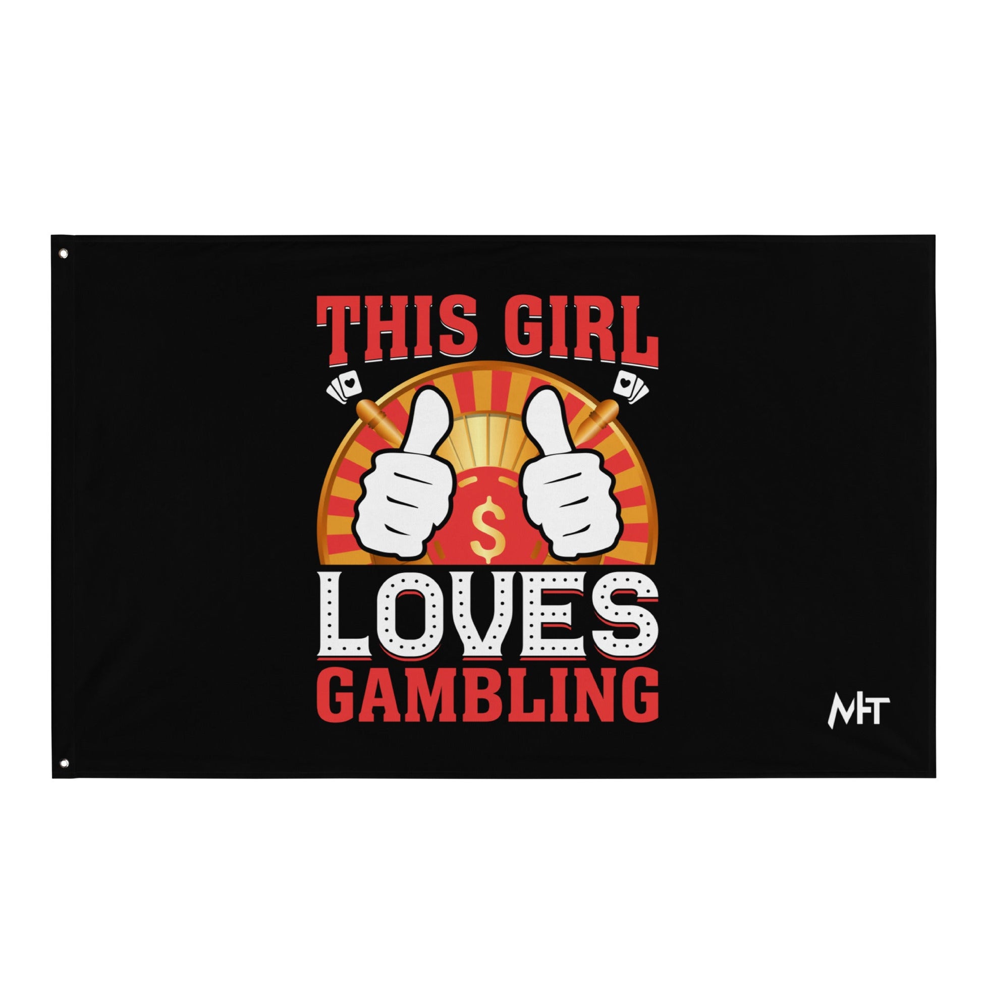 This Girl Loves Gambling - Flag by DarkByteGear
