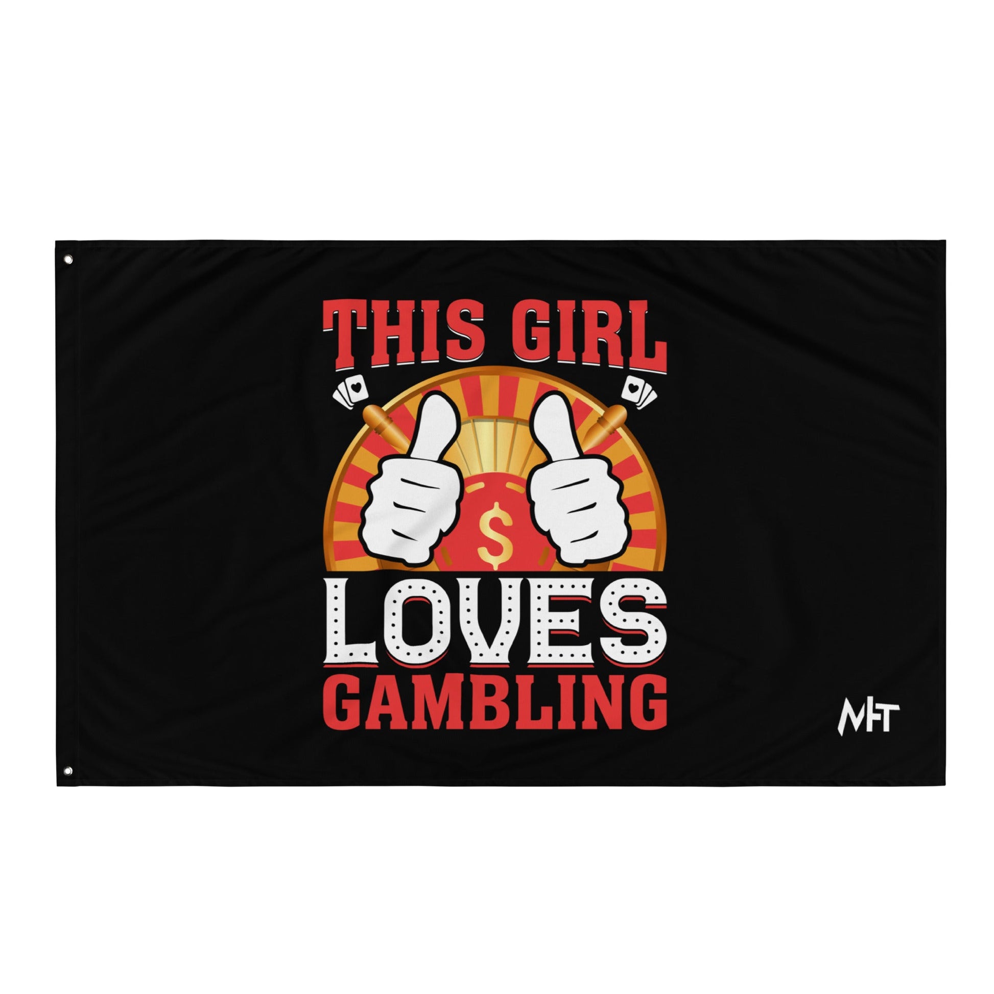 This Girl Loves Gambling - Flag by DarkByteGear