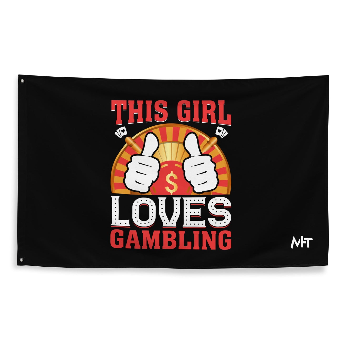 This Girl Loves Gambling - Flag by DarkByteGear