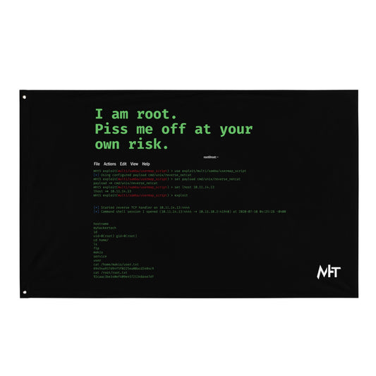 I am root, Piss me off at your own risk - Flag by DarkByteGear