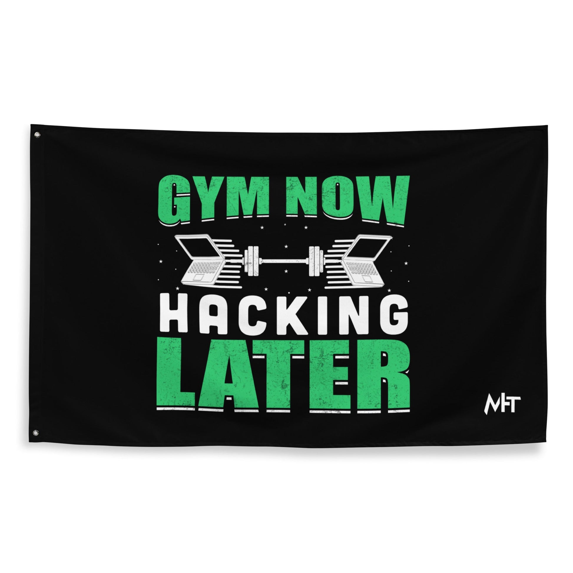 Gym now, hacking later - Flag by DarkByteGear