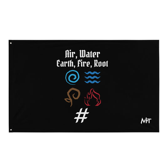 Air, Water, Earth, Fire, Root - Flag by DarkByteGear