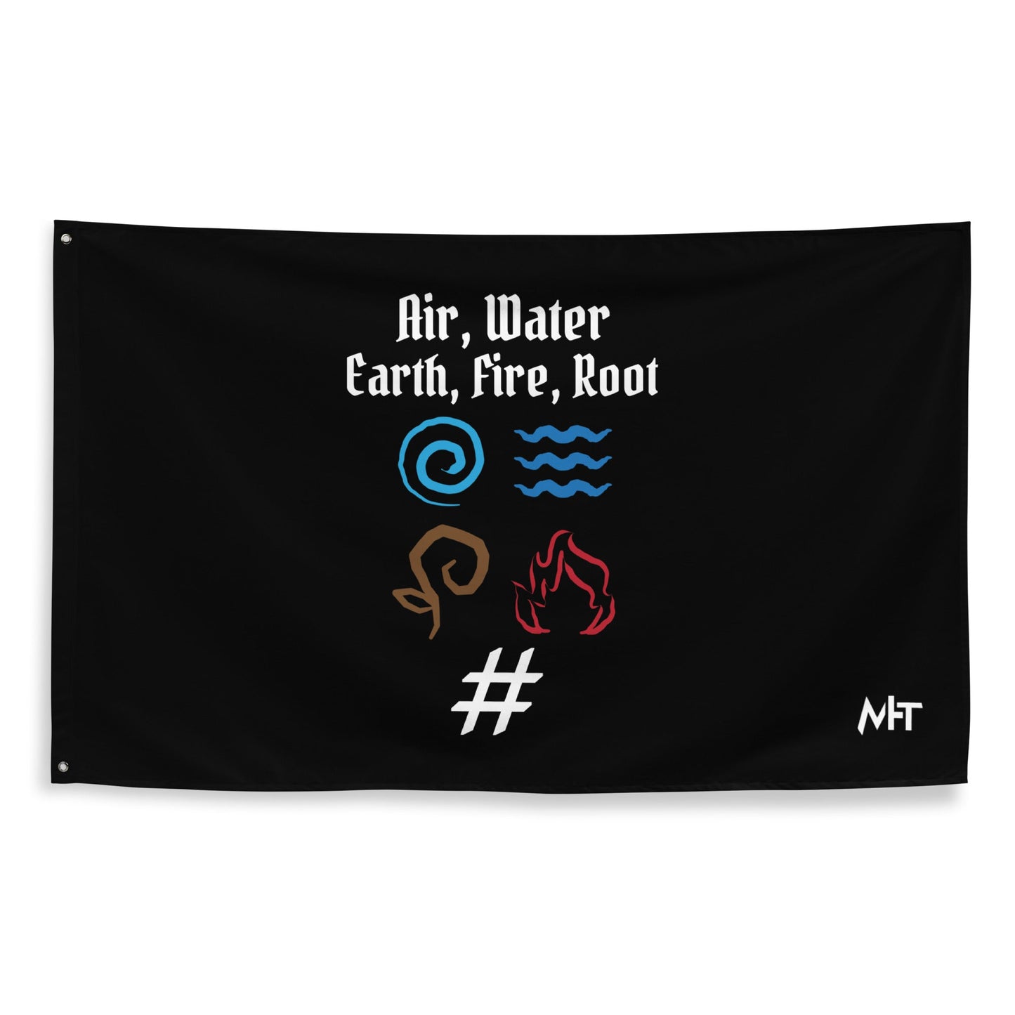 Air, Water, Earth, Fire, Root - Flag by DarkByteGear