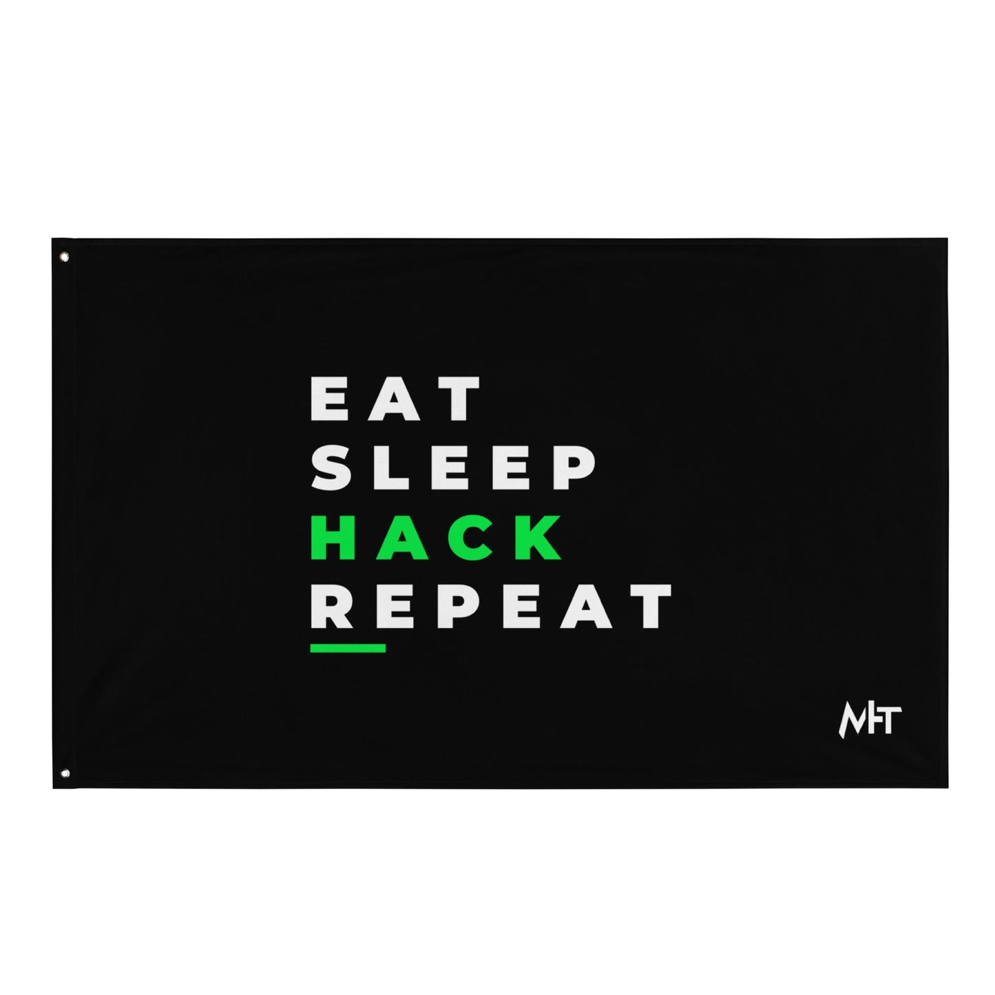 Eat, Sleep, Hack, Repeat V2 - Flag by DarkByteGear